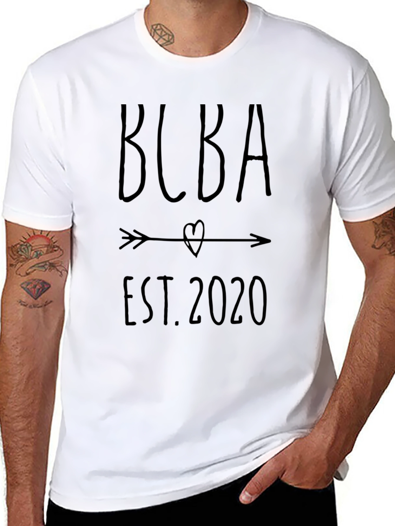 BCBA Est. 2020 Arrow Heart Black T-Shirt