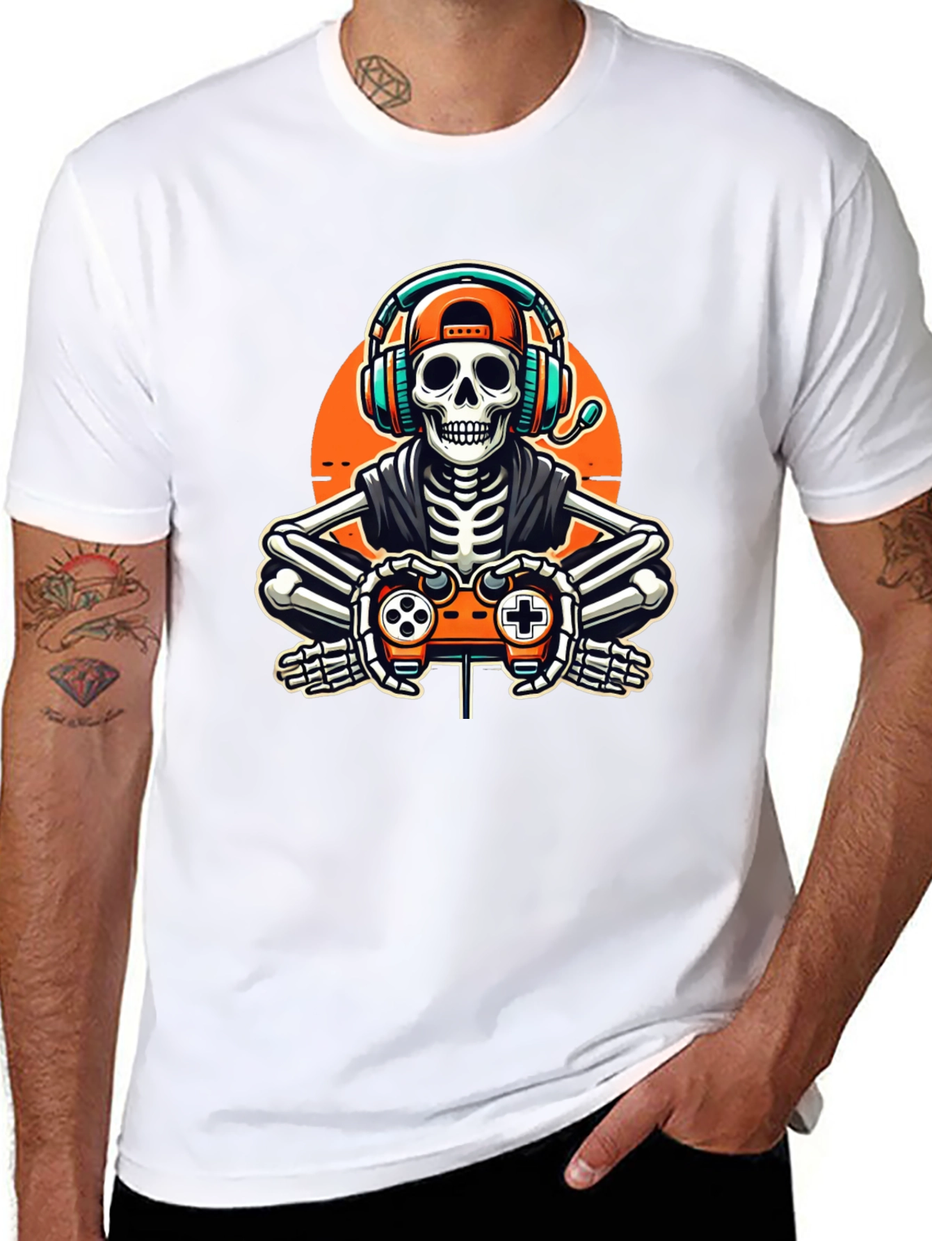 Gamer Skeleton Black T-Shirt