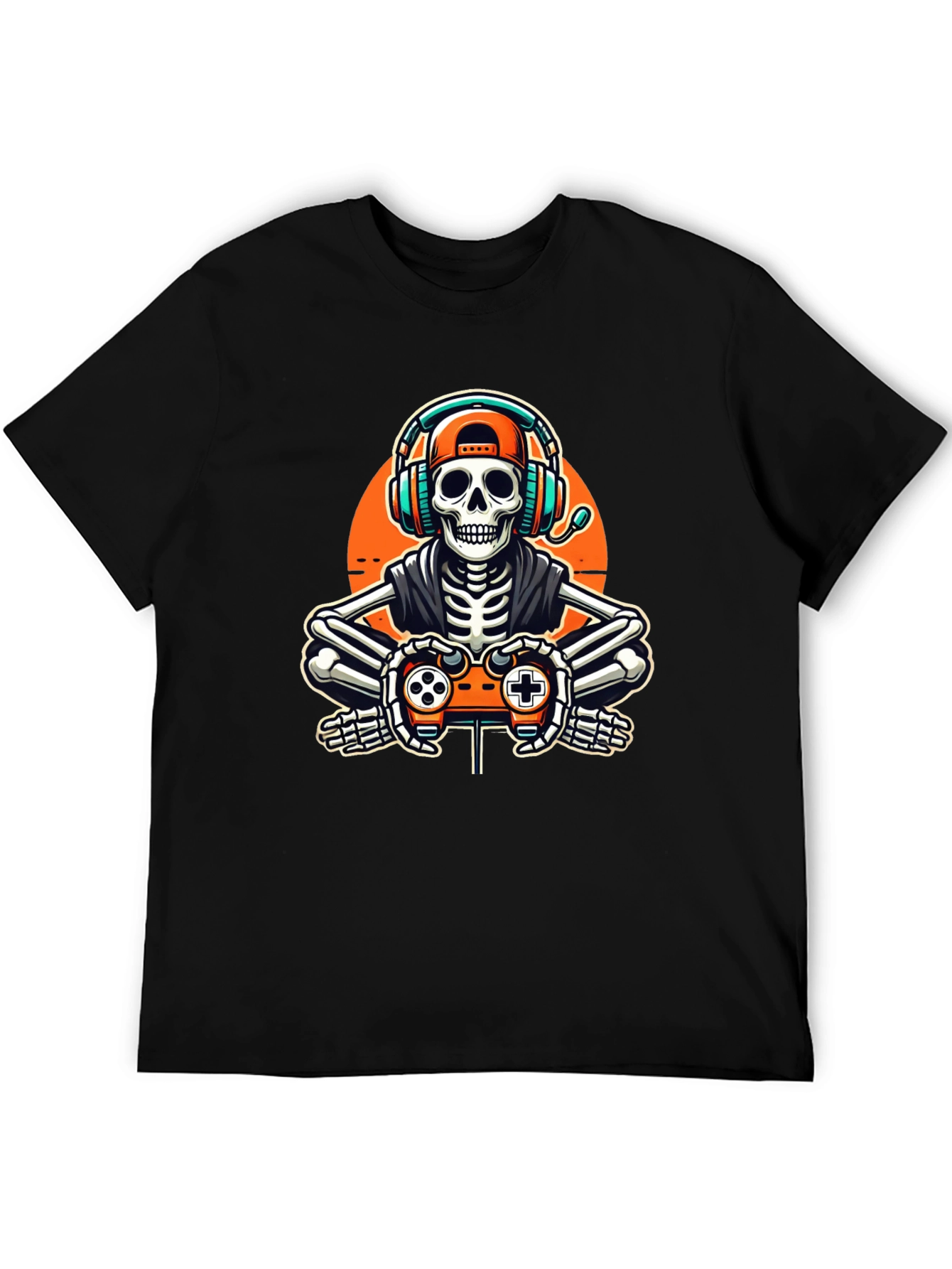 Gamer Skeleton Black T-Shirt