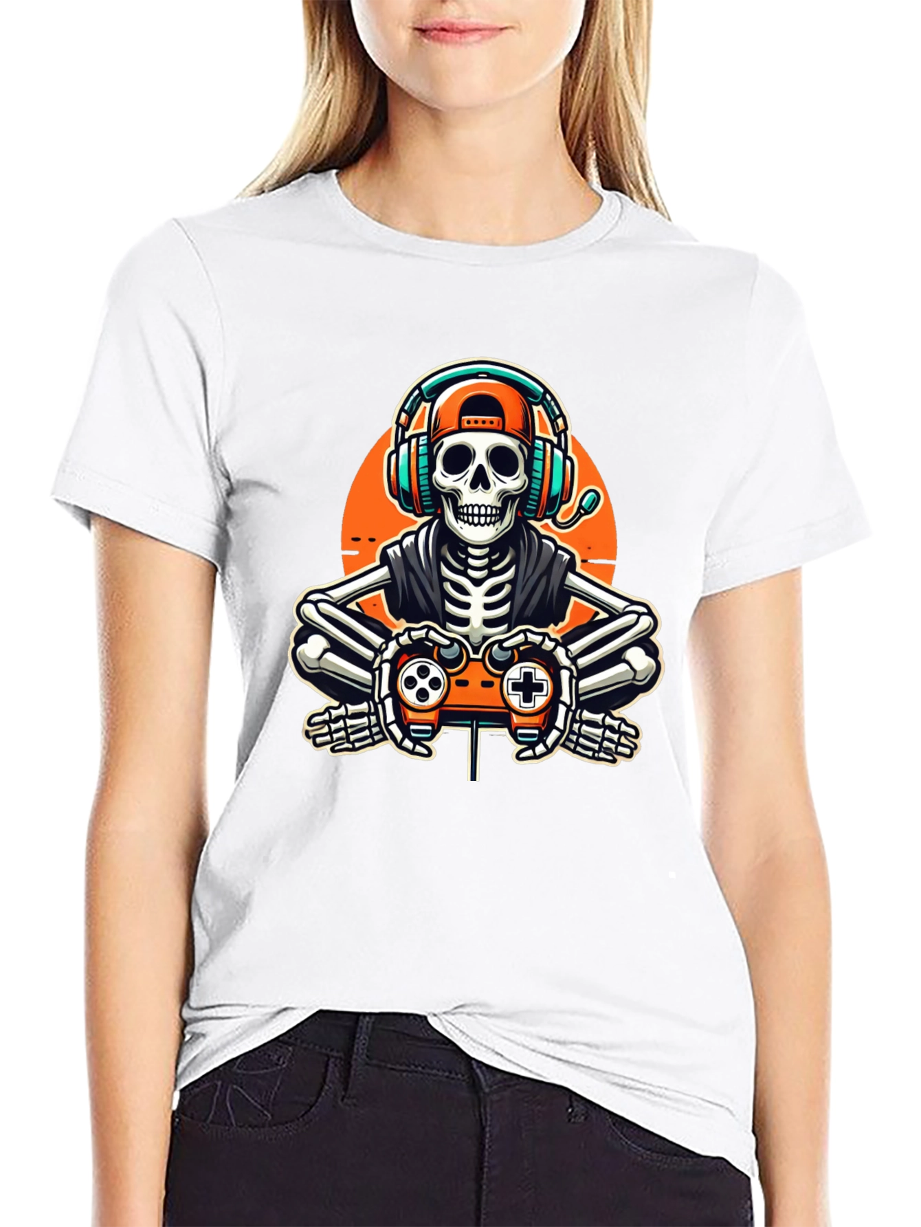 Gamer Skeleton Black T-Shirt