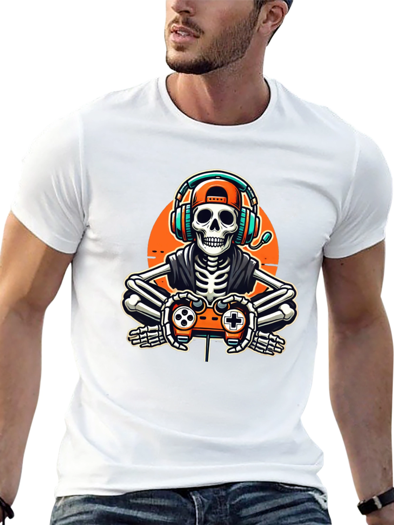 Gamer Skeleton Black T-Shirt