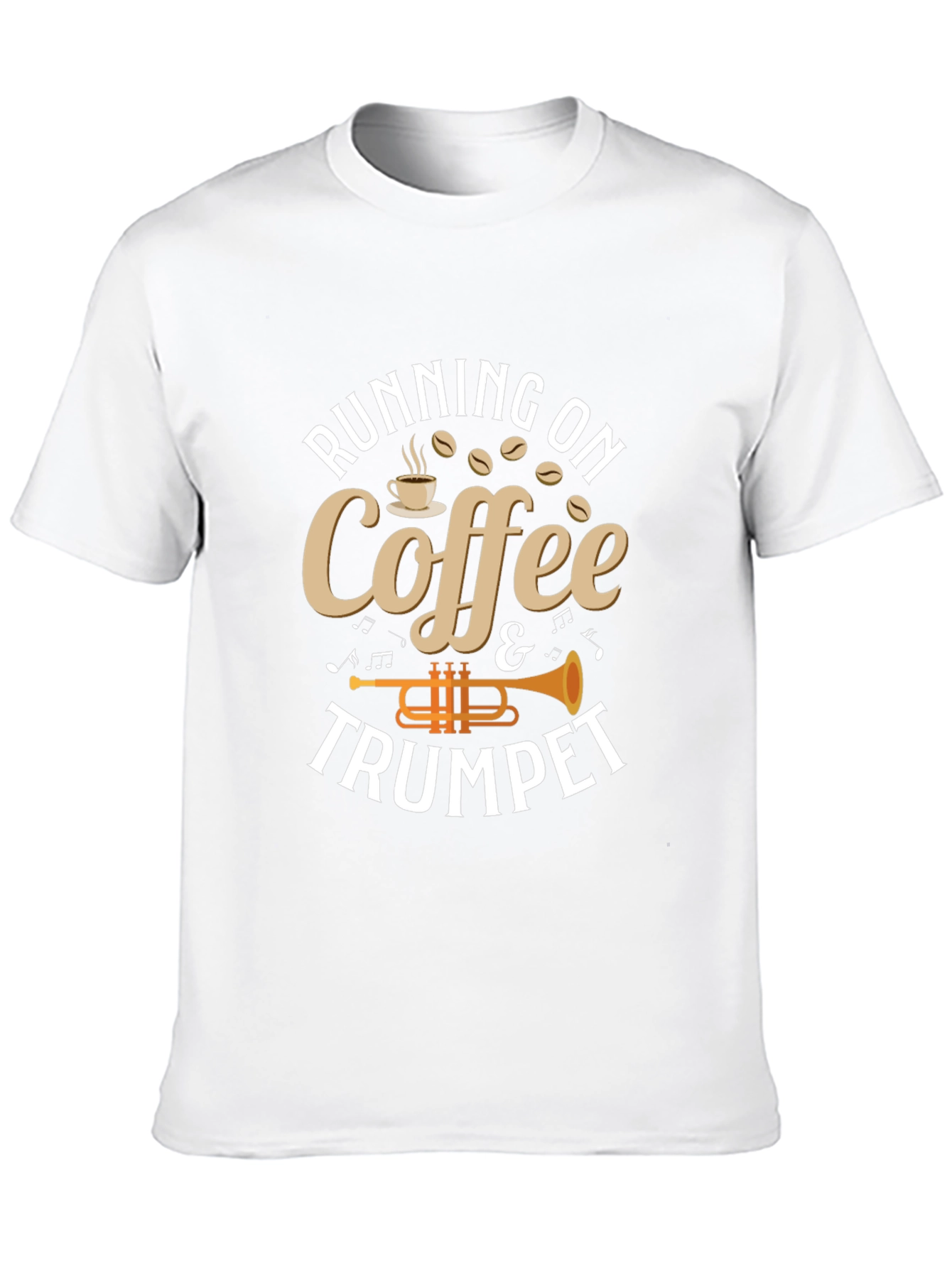Coffee & Trumpet T-Shirt - Musician Gift