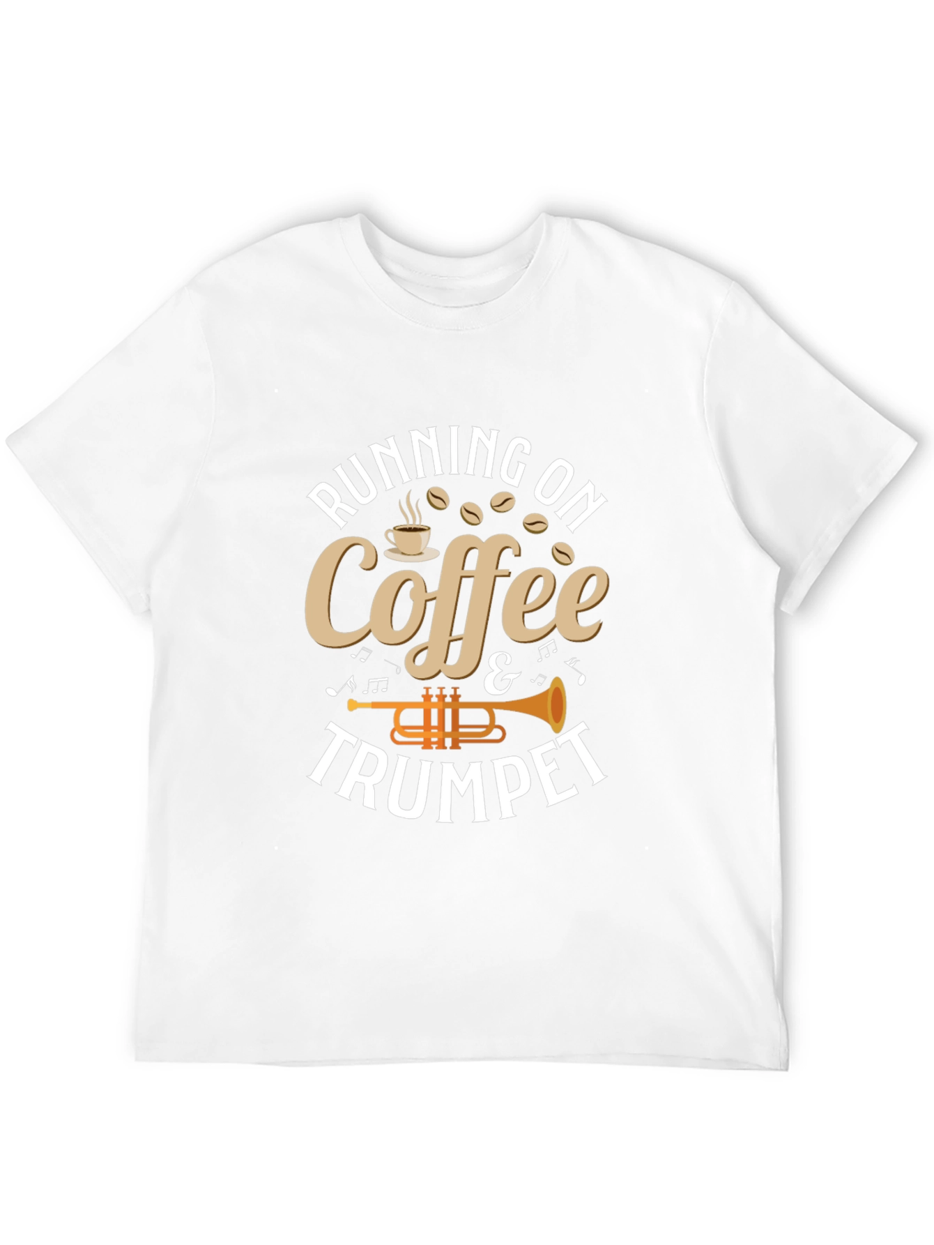 Coffee & Trumpet T-Shirt - Musician Gift