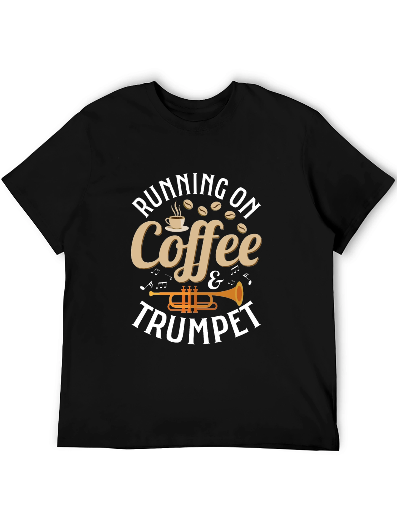Coffee & Trumpet T-Shirt - Musician Gift