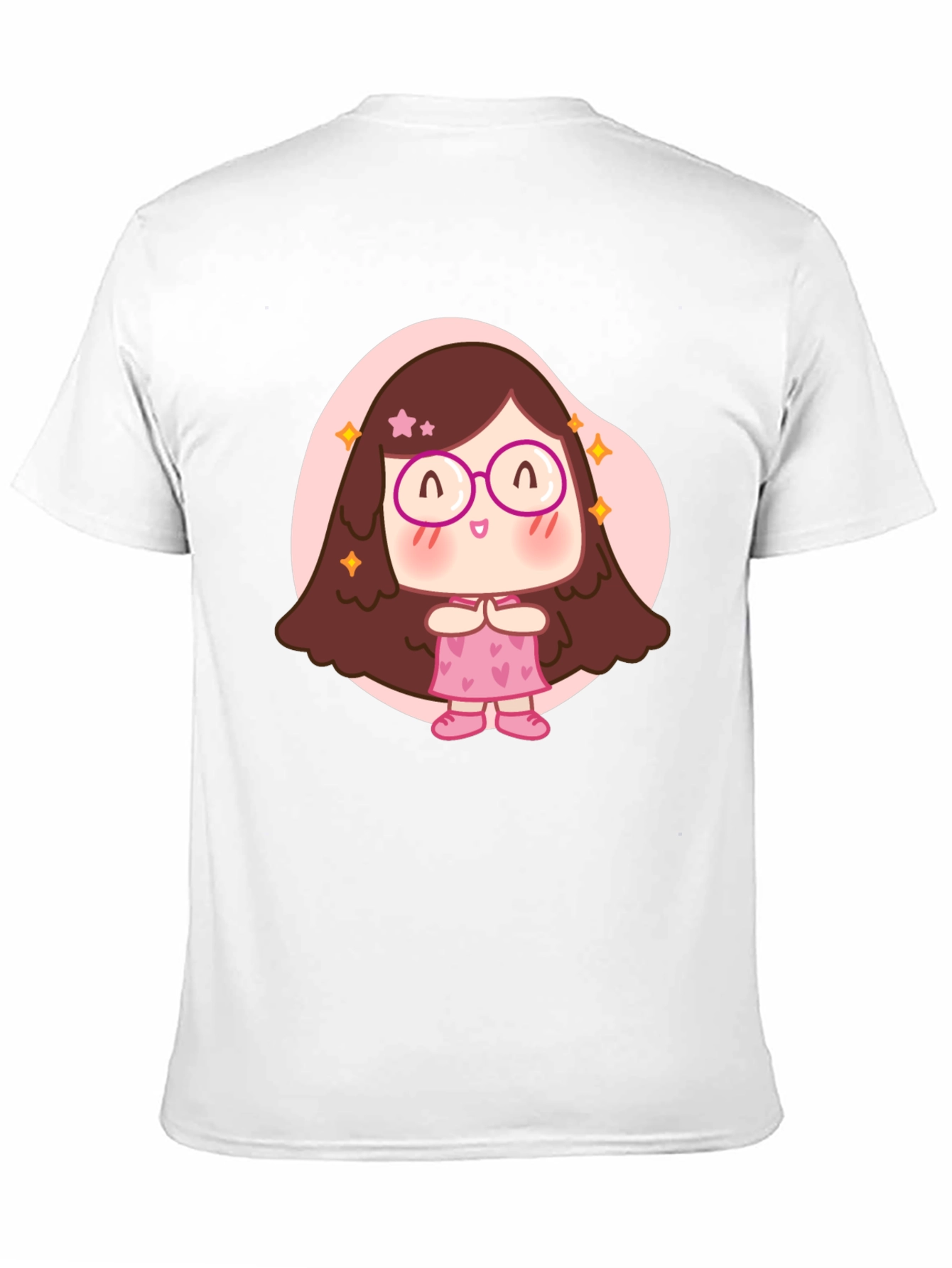 Cute Cartoon Girl Graphic T-Shirt