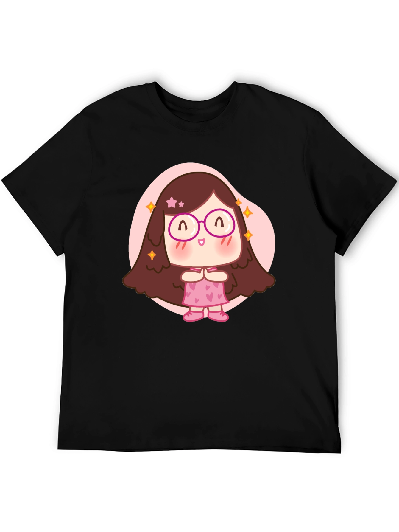 Cute Cartoon Girl Graphic T-Shirt