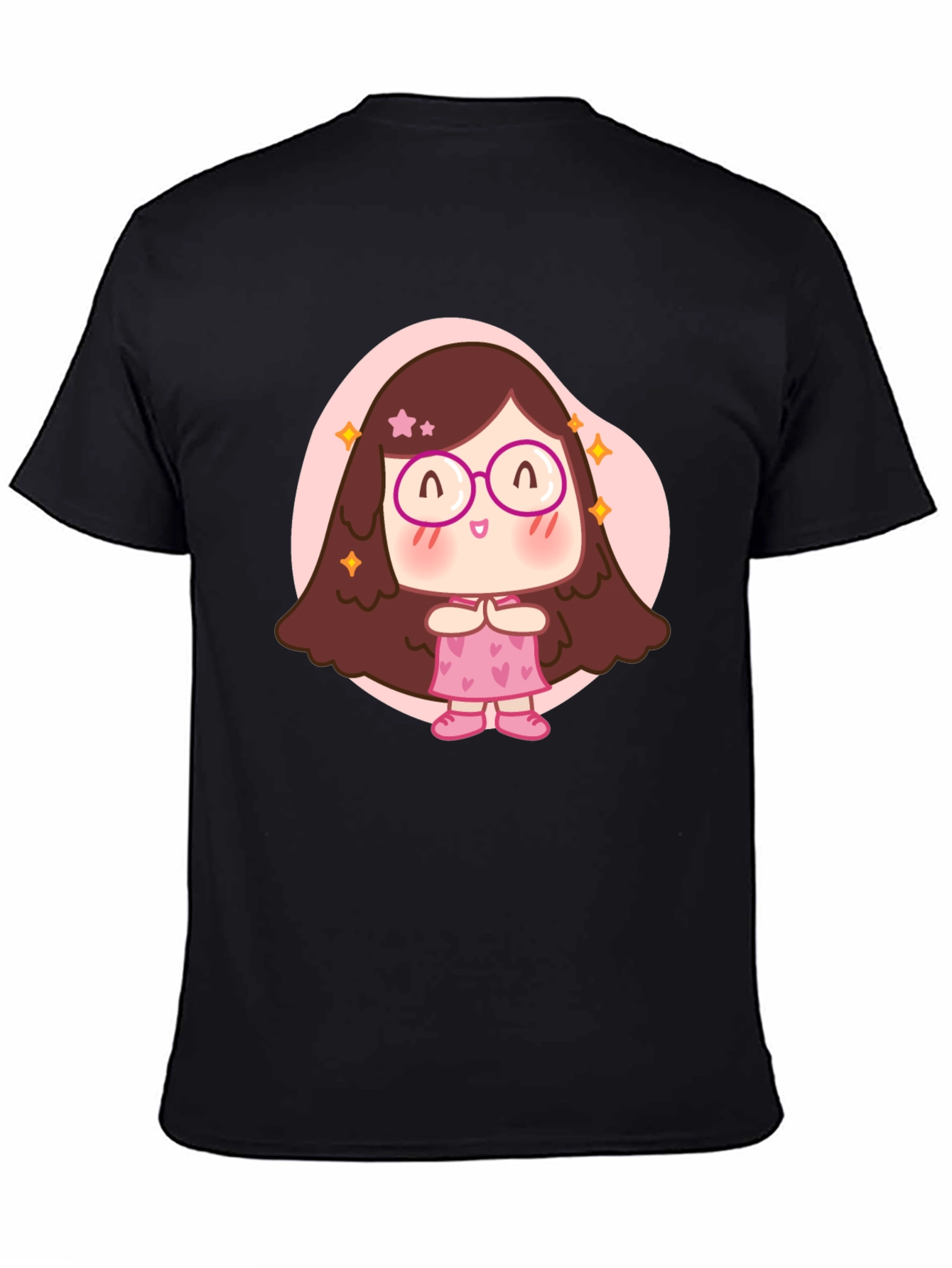 Cute Cartoon Girl Graphic T-Shirt