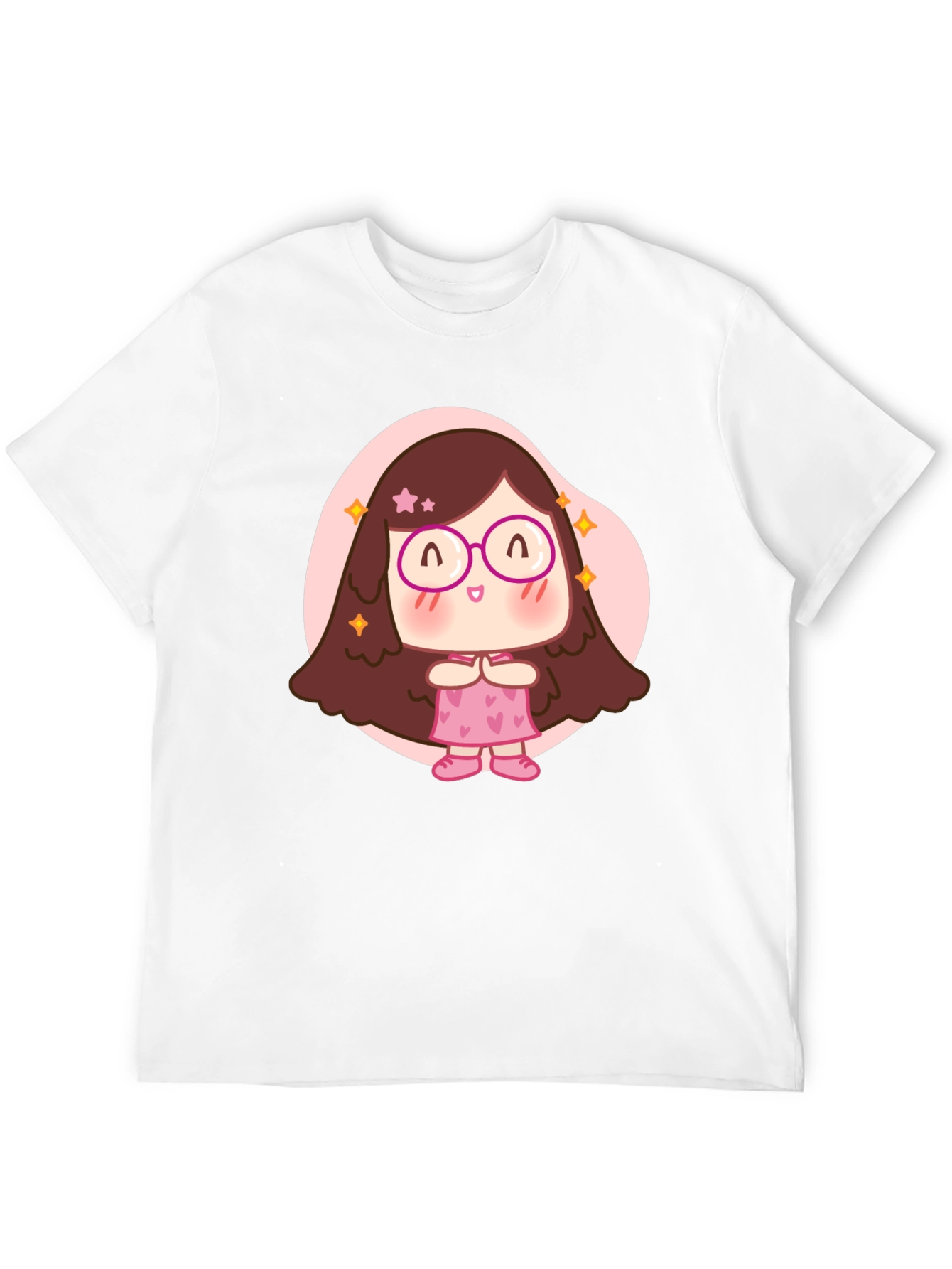 Cute Cartoon Girl Graphic T-Shirt