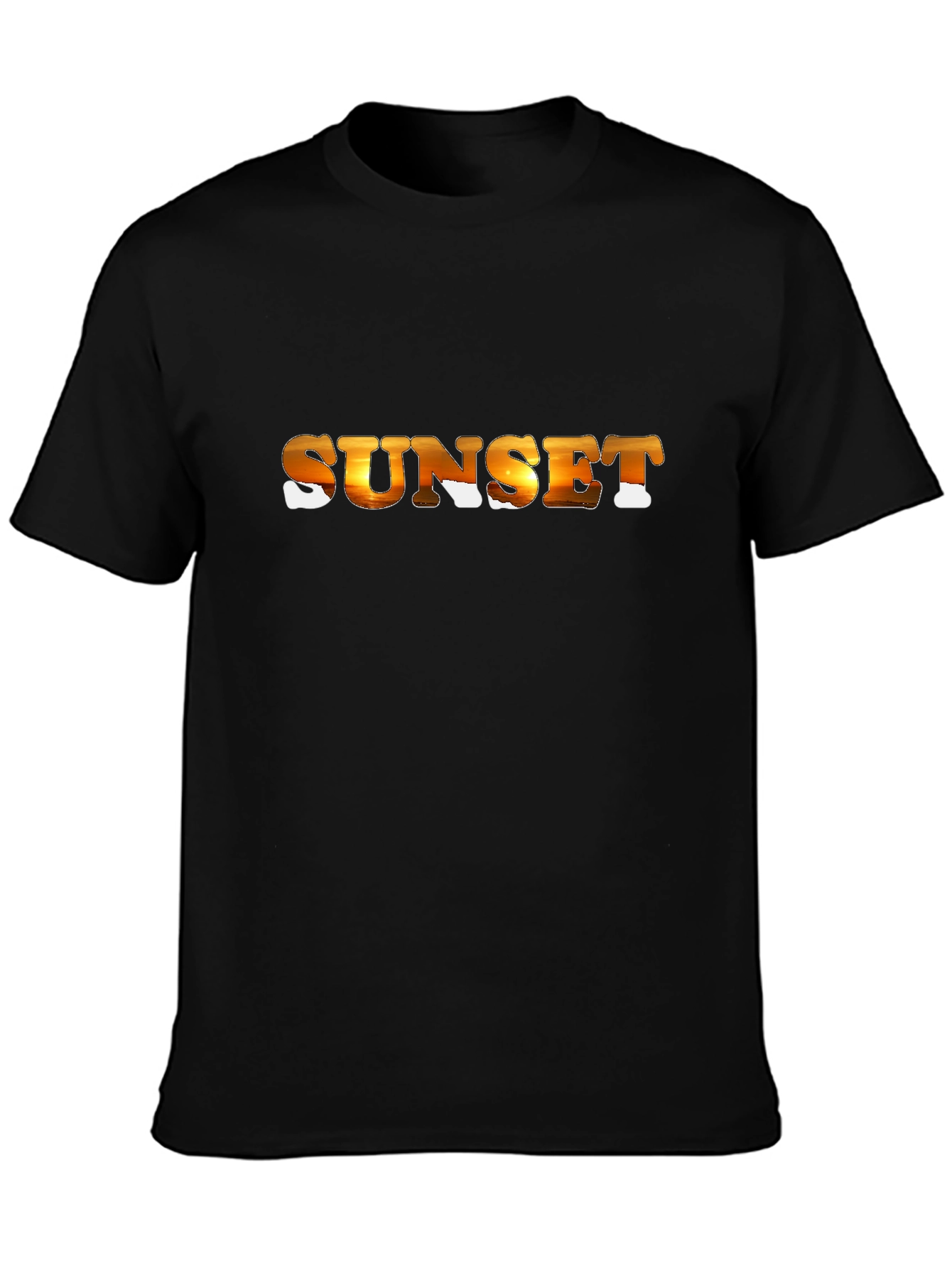 Sunset Graphic Black T-Shirt