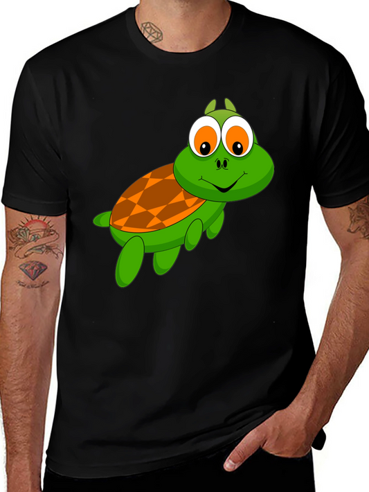 Cartoon Turtle Graphic T-Shirt