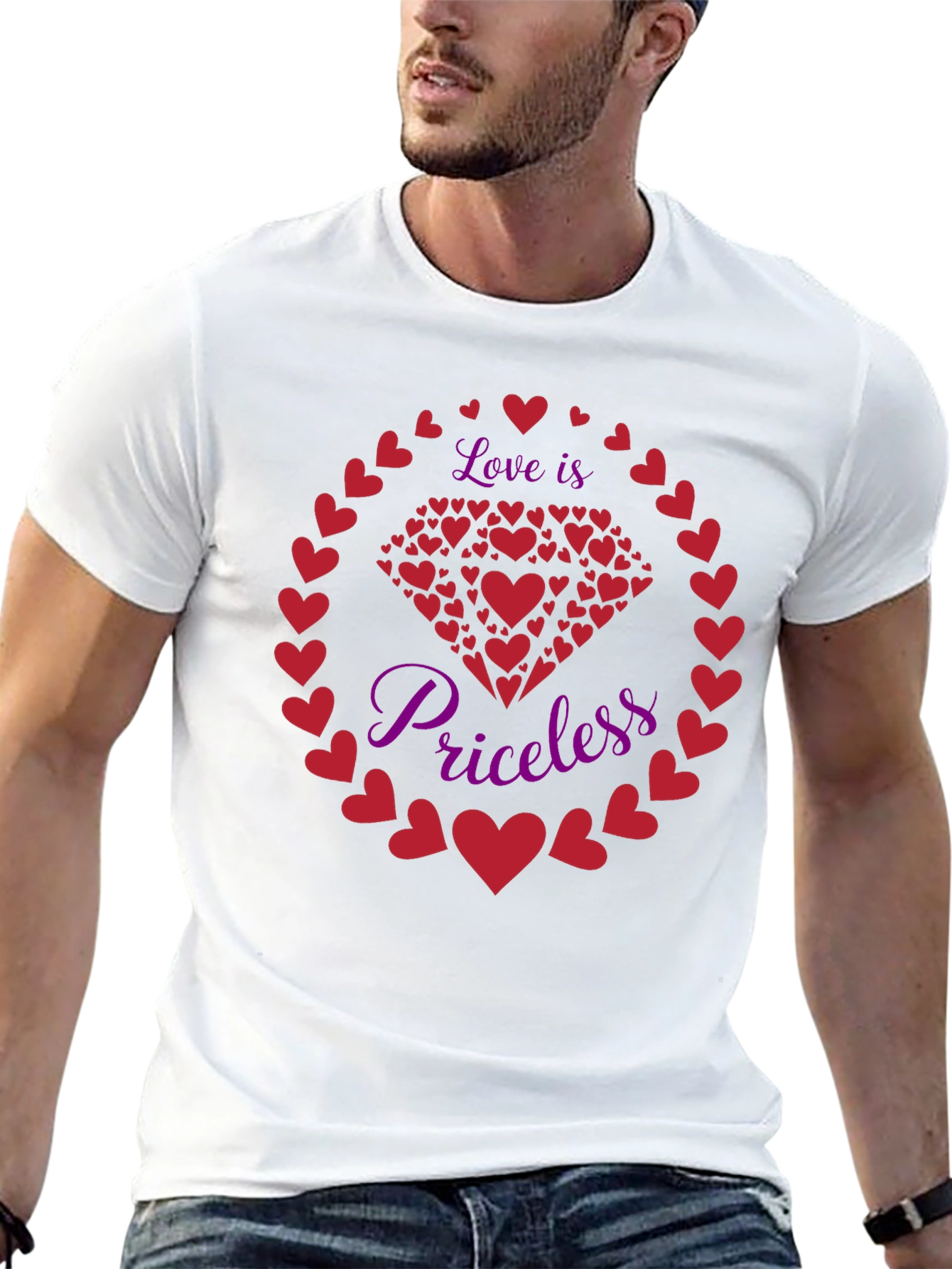 Love Is Priceless Heart Graphic Tee