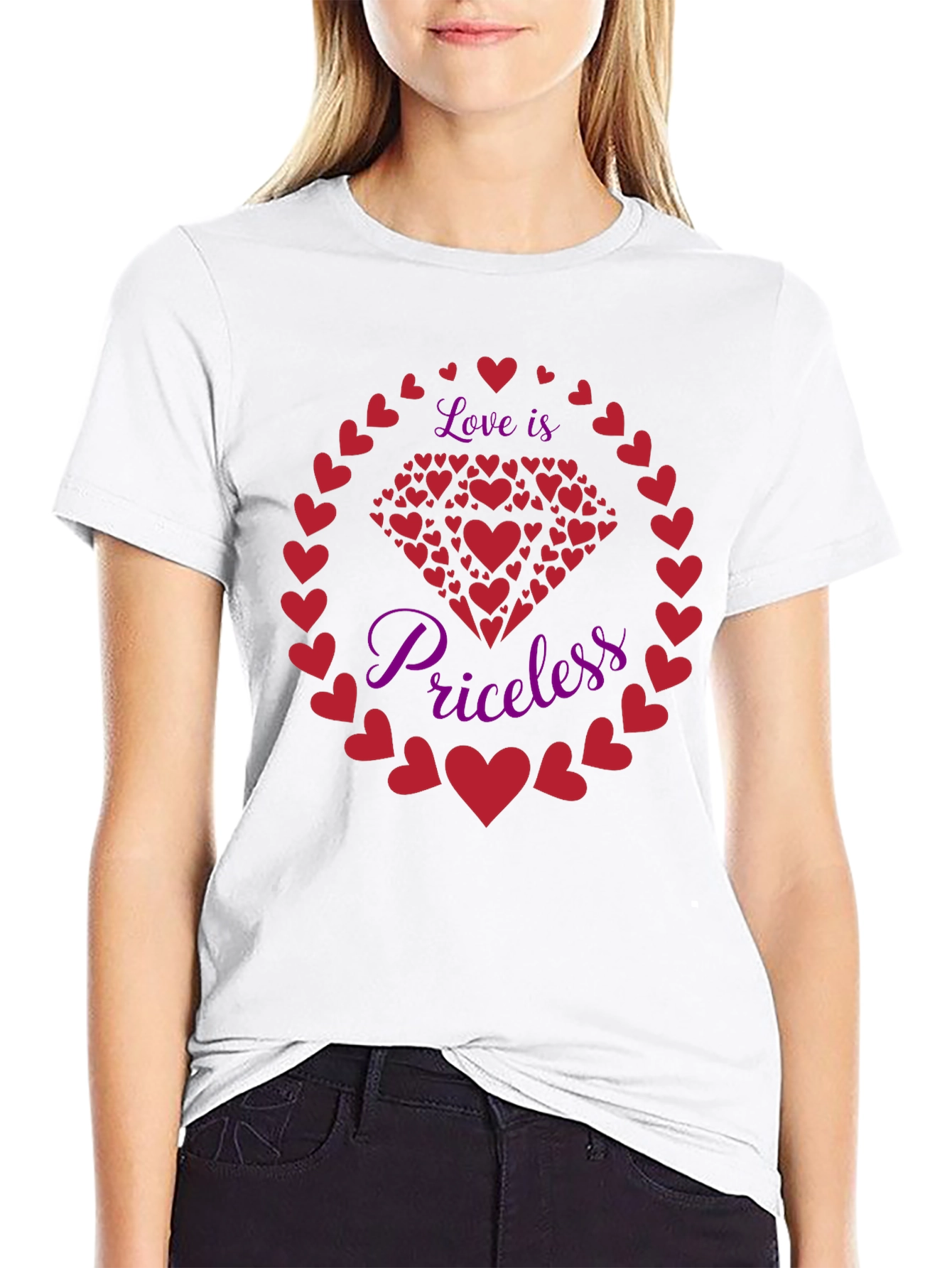 Love Is Priceless Heart Graphic Tee
