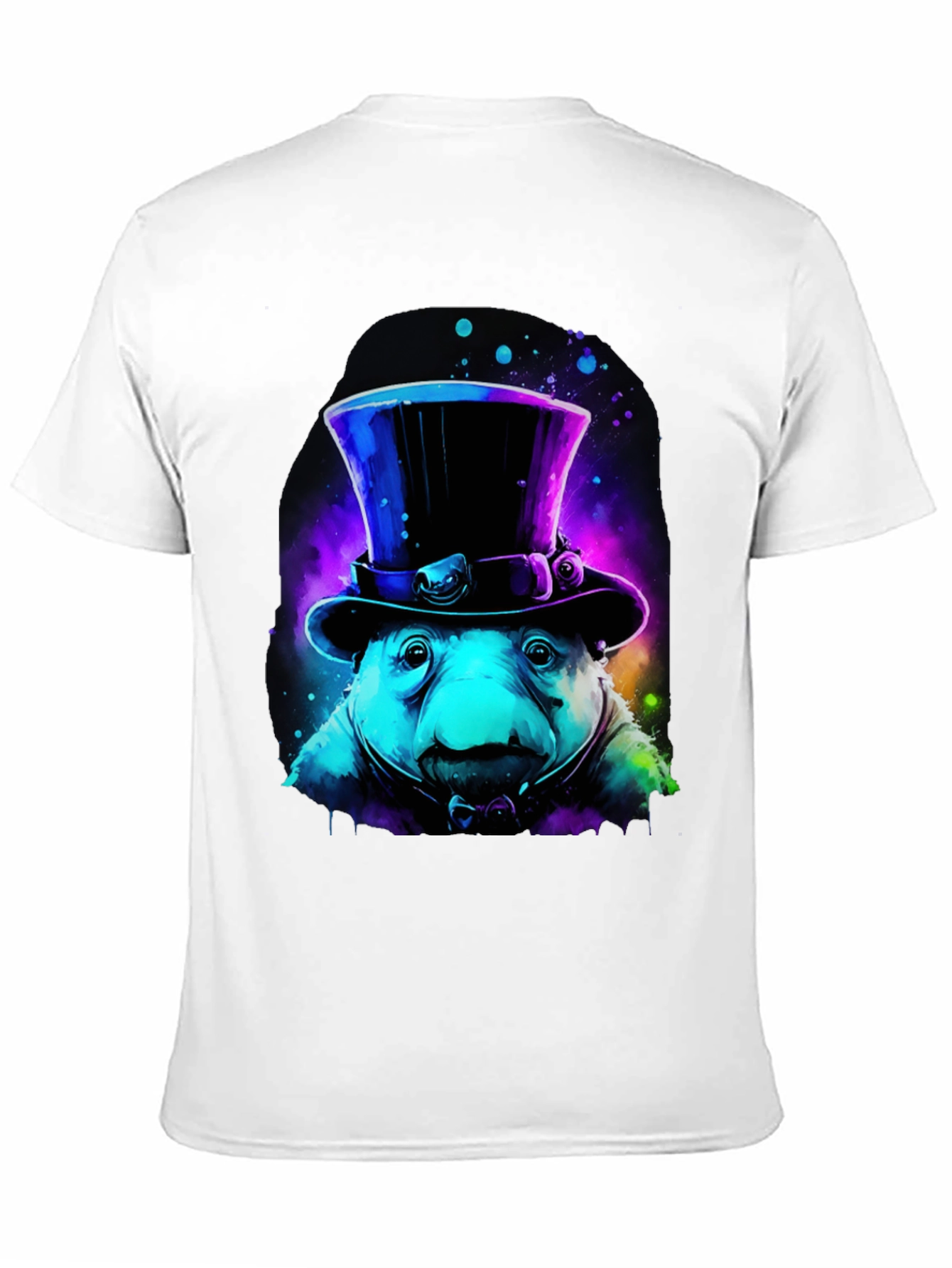 Neon Top Hat Otter Graphic Tee
