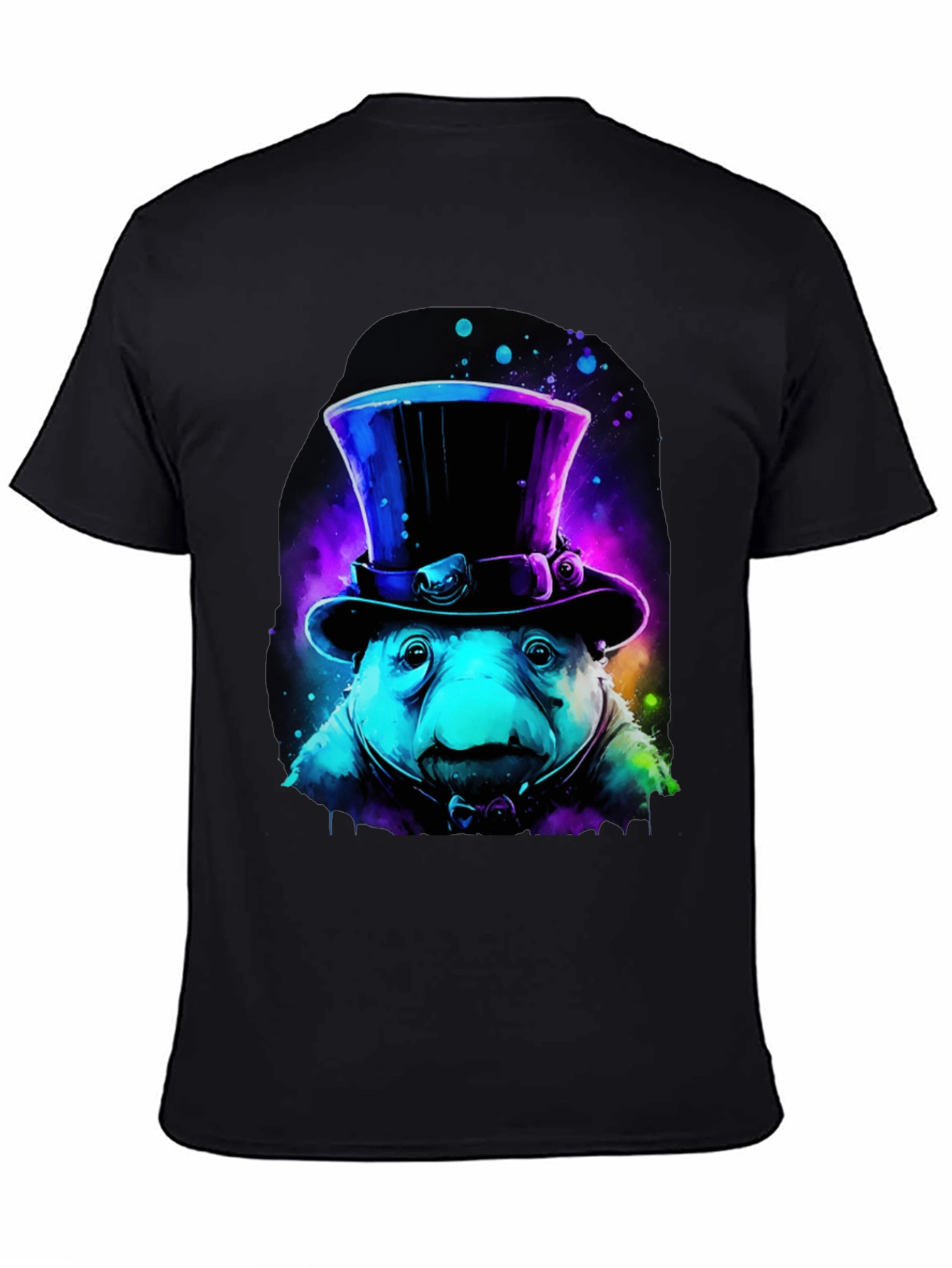 Neon Top Hat Otter Graphic Tee