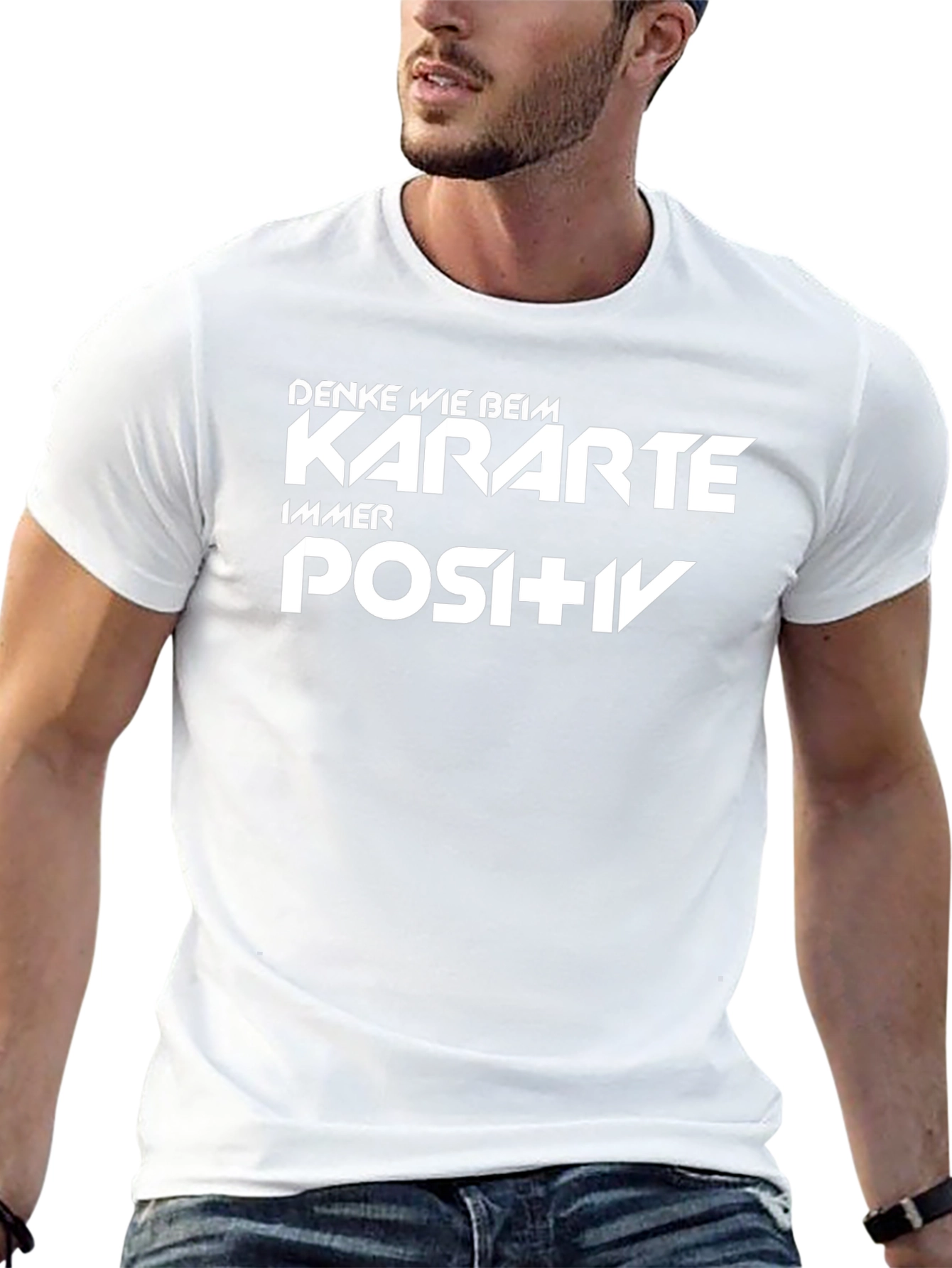 Black T-Shirt with Motivational German Text