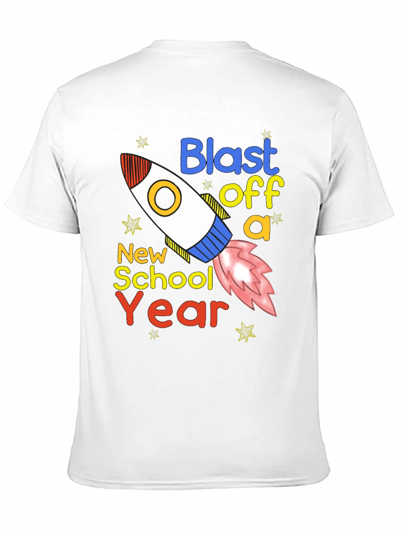 Blast Off New School Year Black T-Shirt