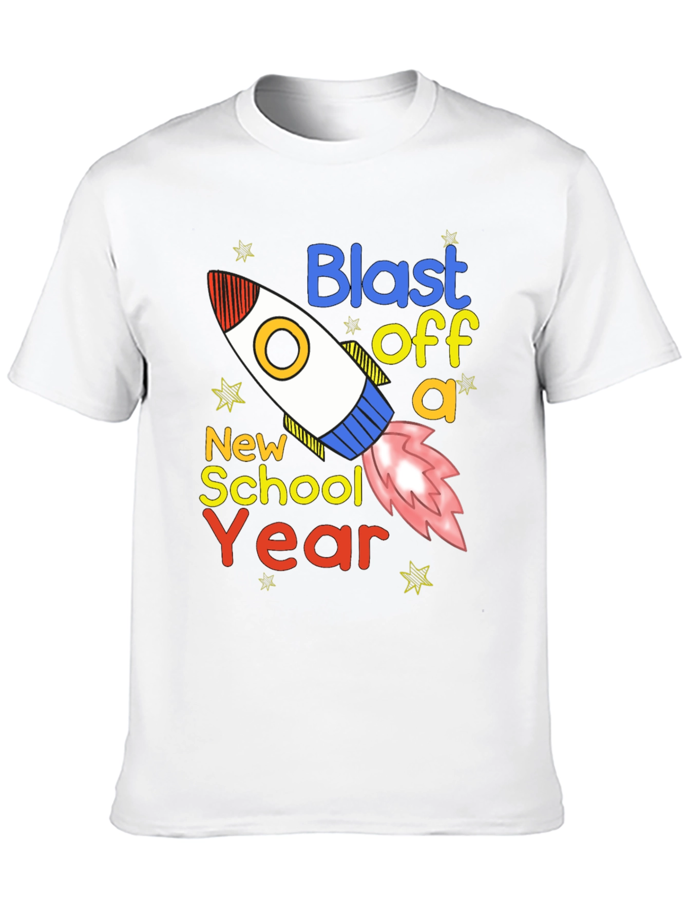 Blast Off New School Year Black T-Shirt