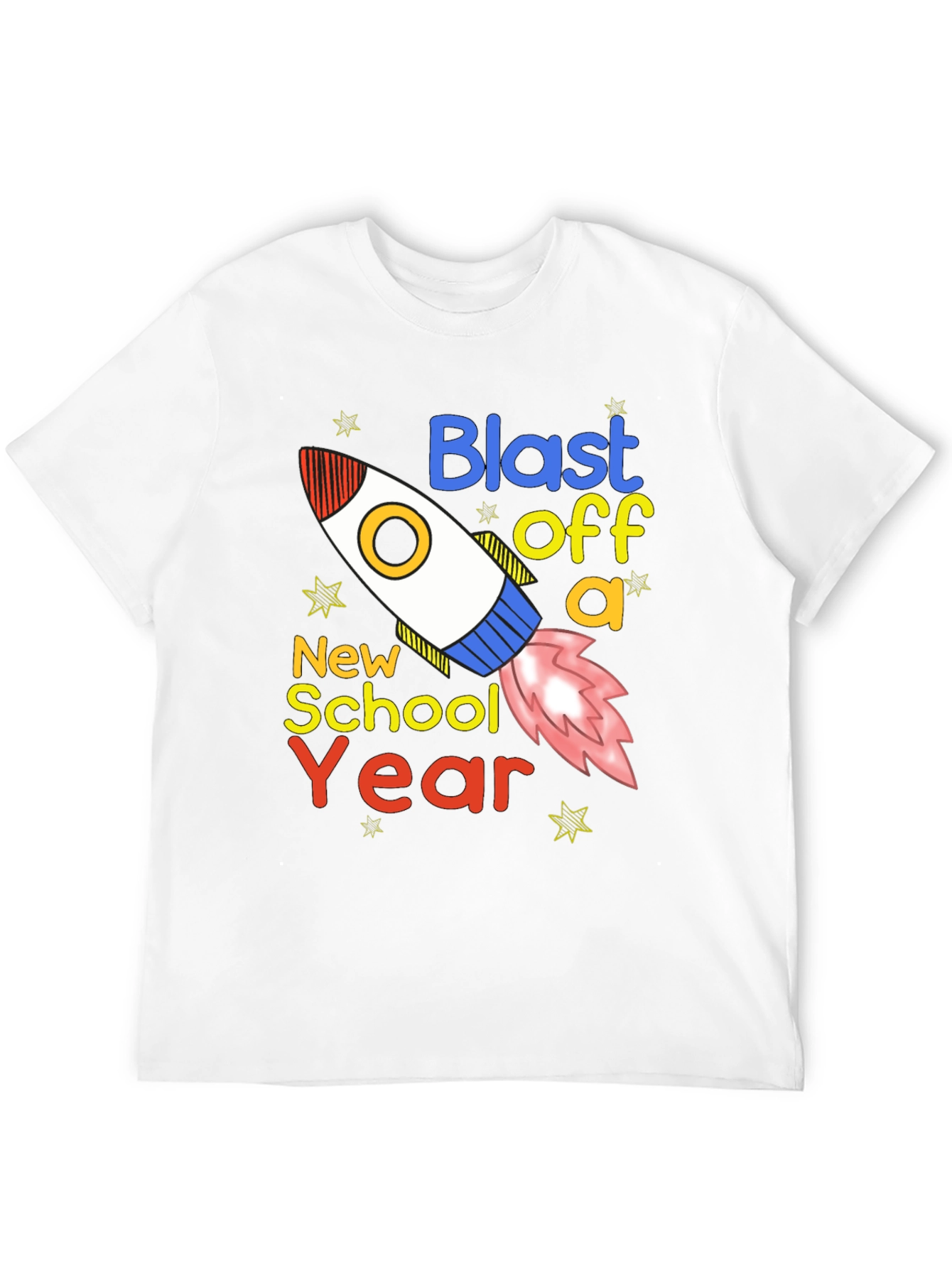 Blast Off New School Year Black T-Shirt