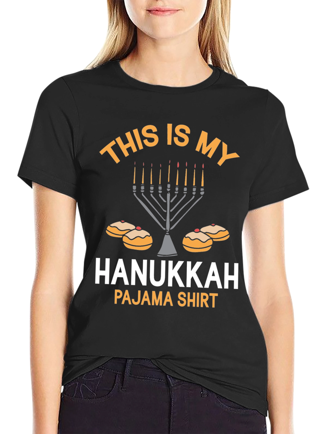 Hanukkah Pajama Shirt - Novelty Holiday Tee