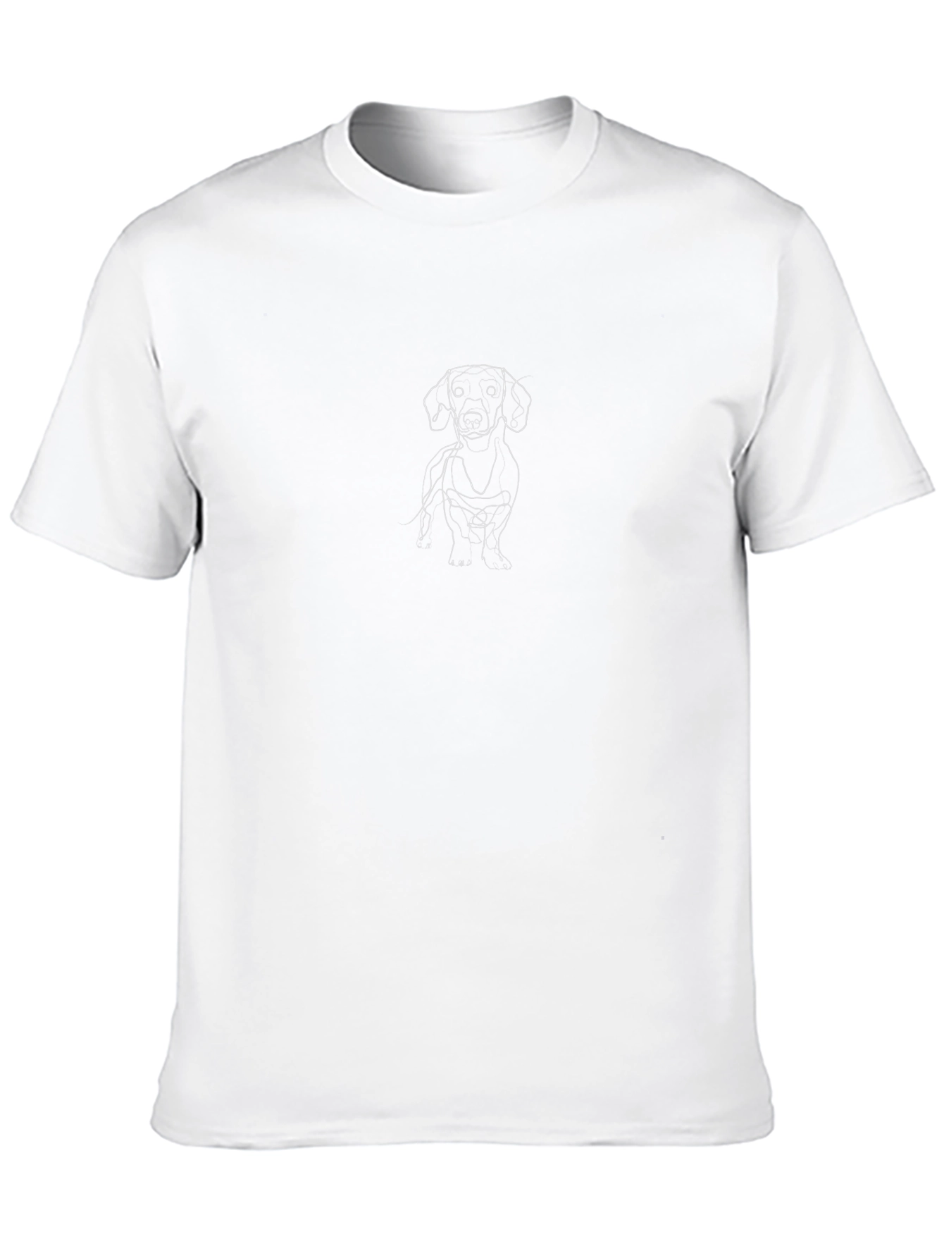 Dachshund Outline Graphic Black T-Shirt