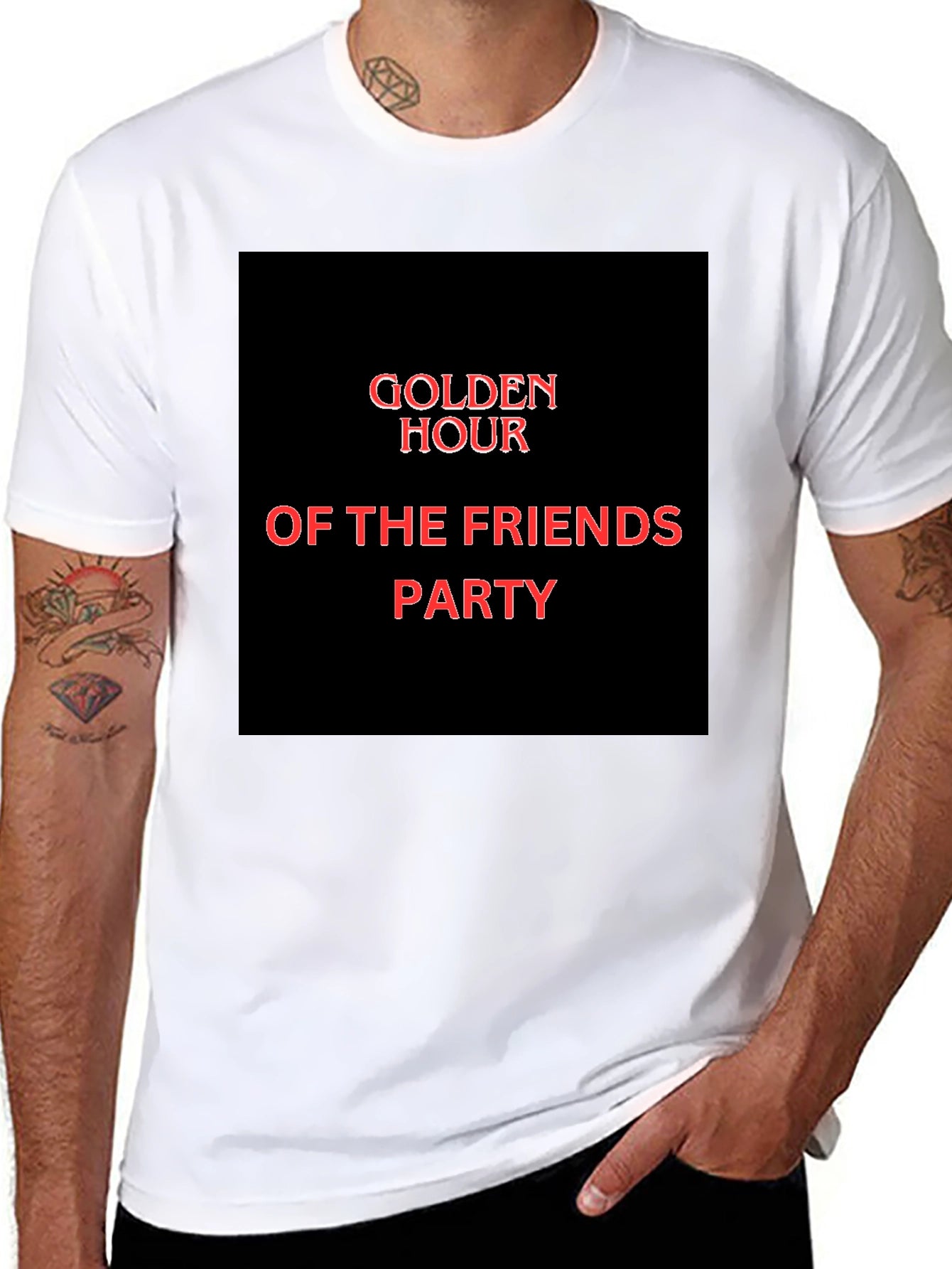 Golden Hour Of The Friends Party Graphic Tee