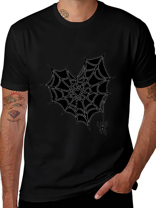 Gothic Spiderweb Heart T-Shirt