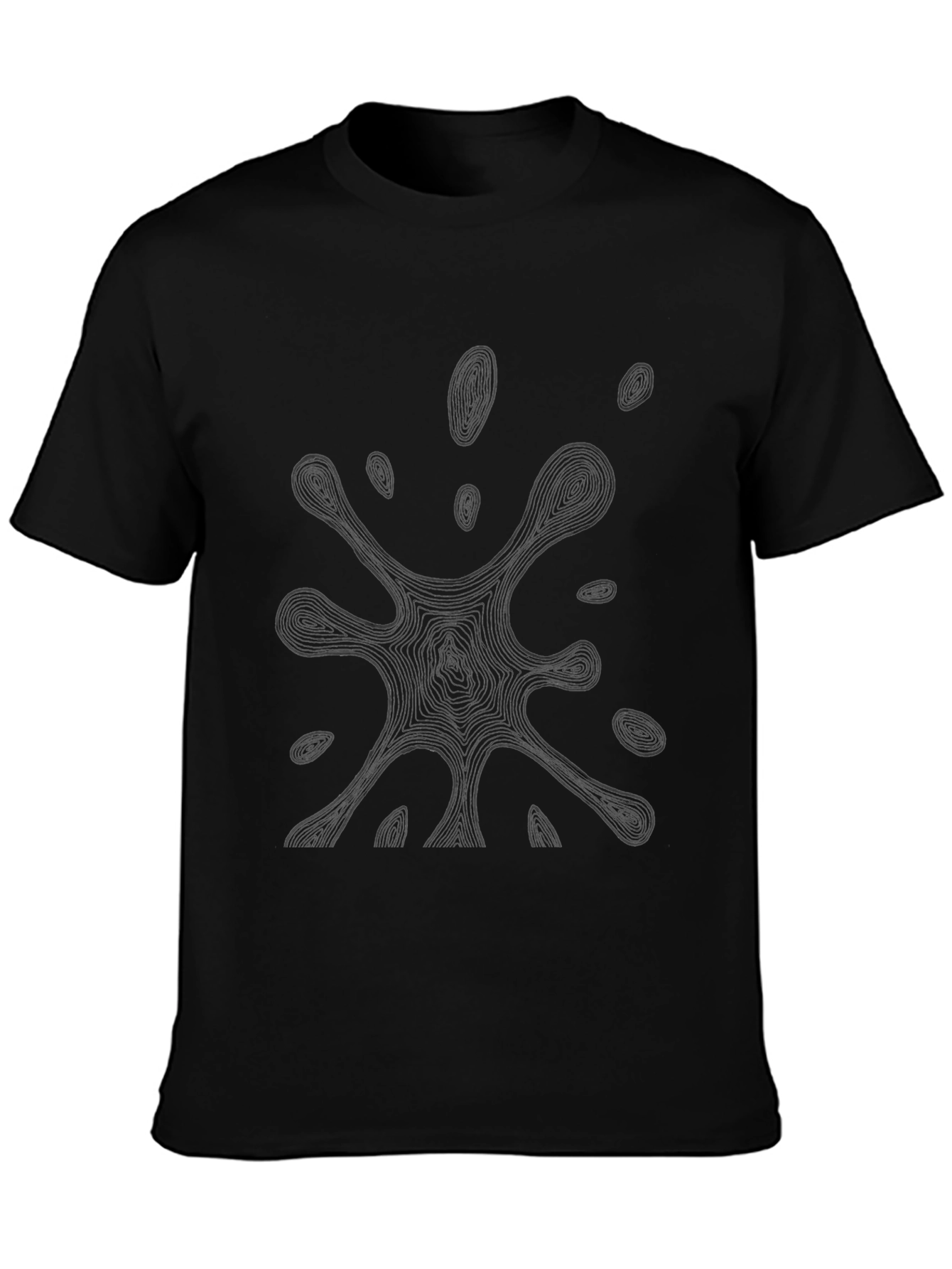 Abstract Ink Splatter Graphic Tee - Modern Style