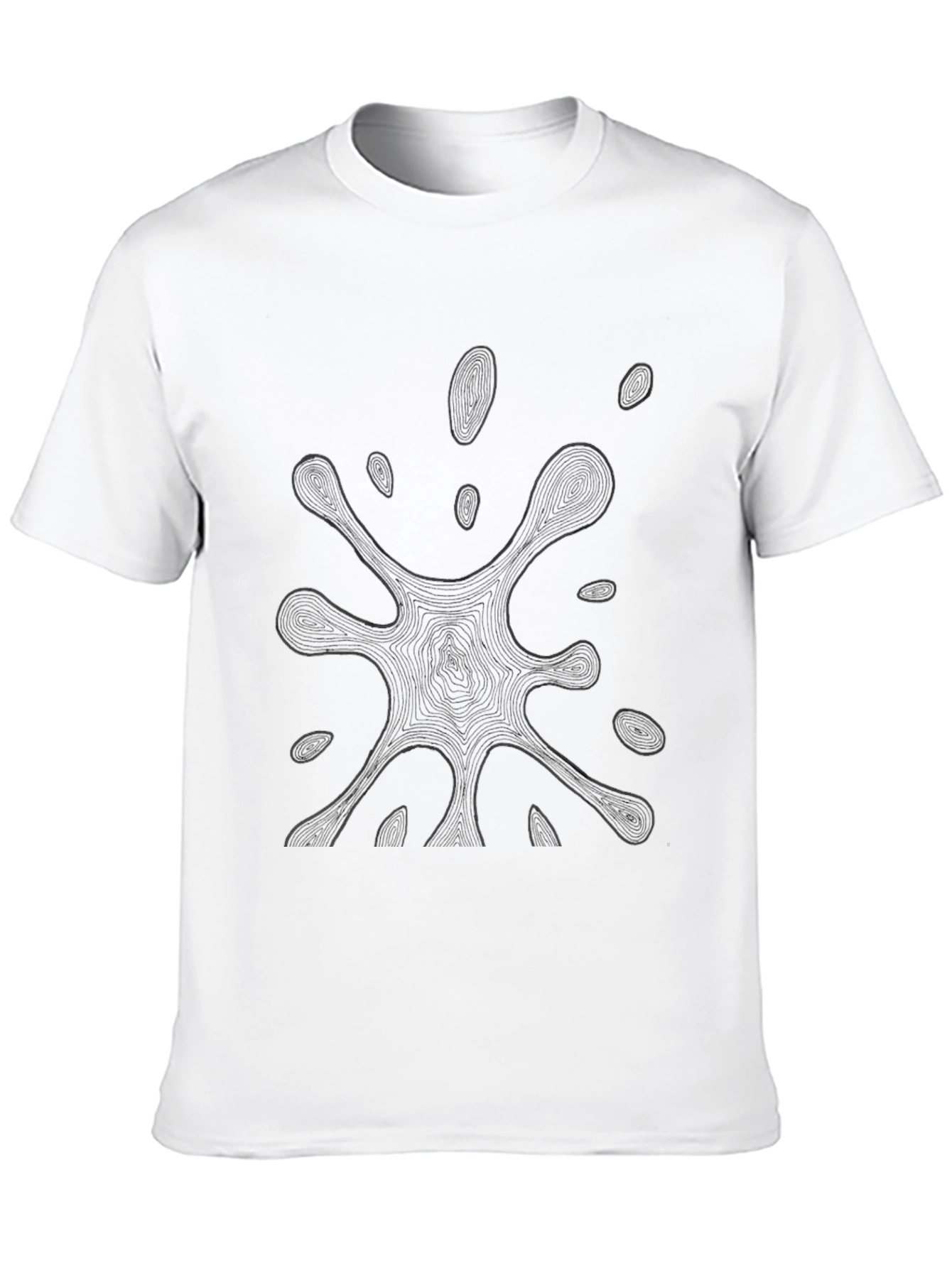 Abstract Ink Splatter Graphic Tee - Modern Style