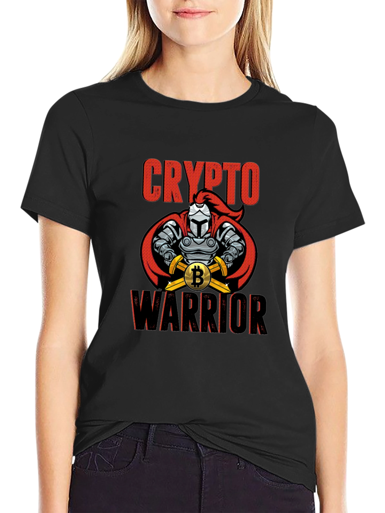 Crypto Warrior T-Shirt - Bitcoin Knight