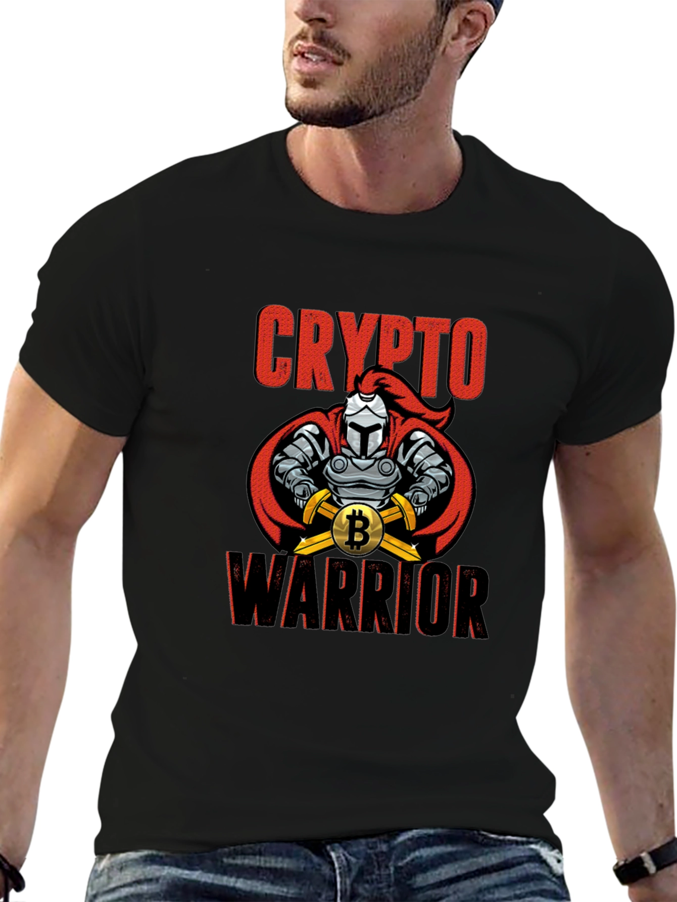 Crypto Warrior T-Shirt - Bitcoin Knight