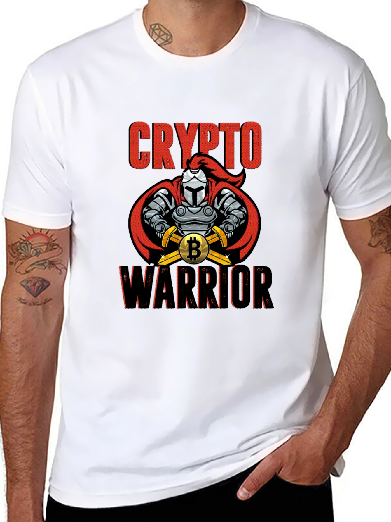 Crypto Warrior T-Shirt - Bitcoin Knight