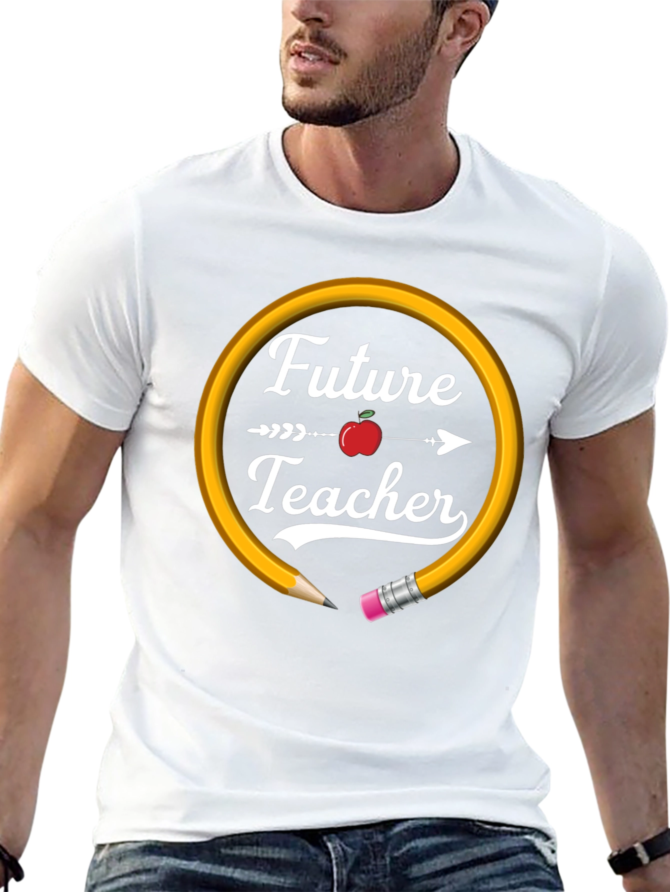 Future Teacher Graphic T-Shirt - Black Cotton Blend Tee