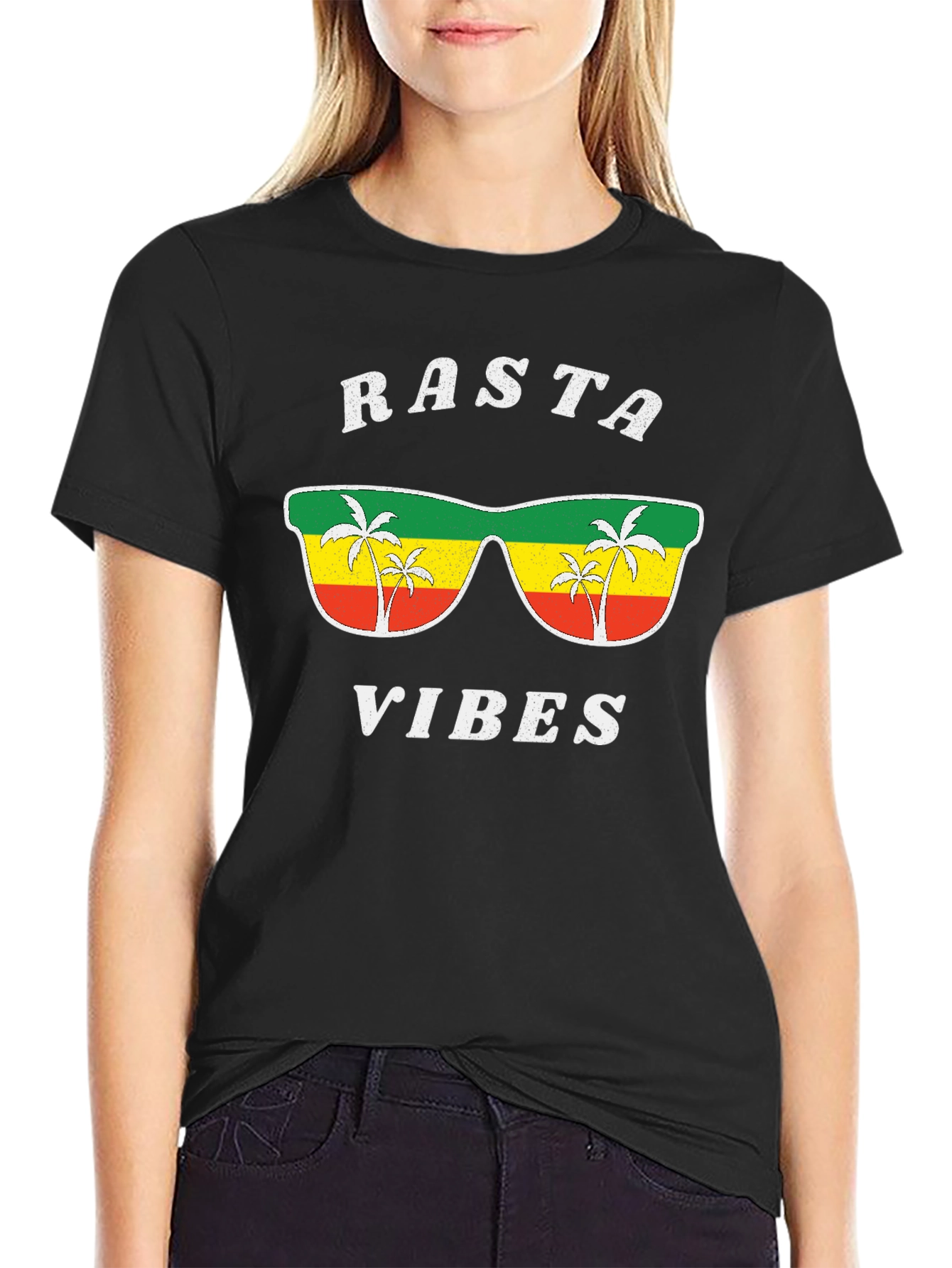 Rasta Vibes Graphic Tee - Cool Jamaican Style Shirt