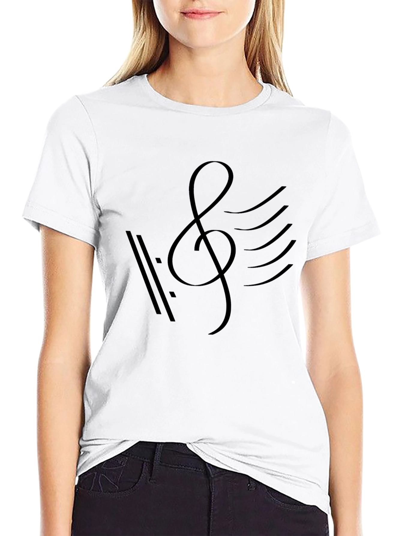 Music Note Graphic Tee - Stylish Cotton T-Shirt
