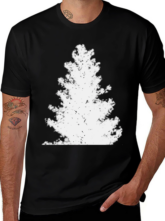 Grunge Tree Graphic Tee - Black