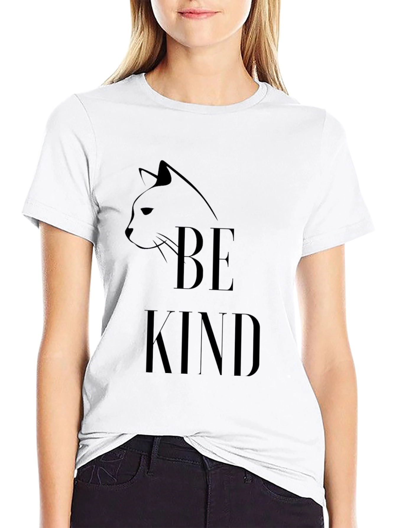 Be Kind Cat Graphic T-Shirt