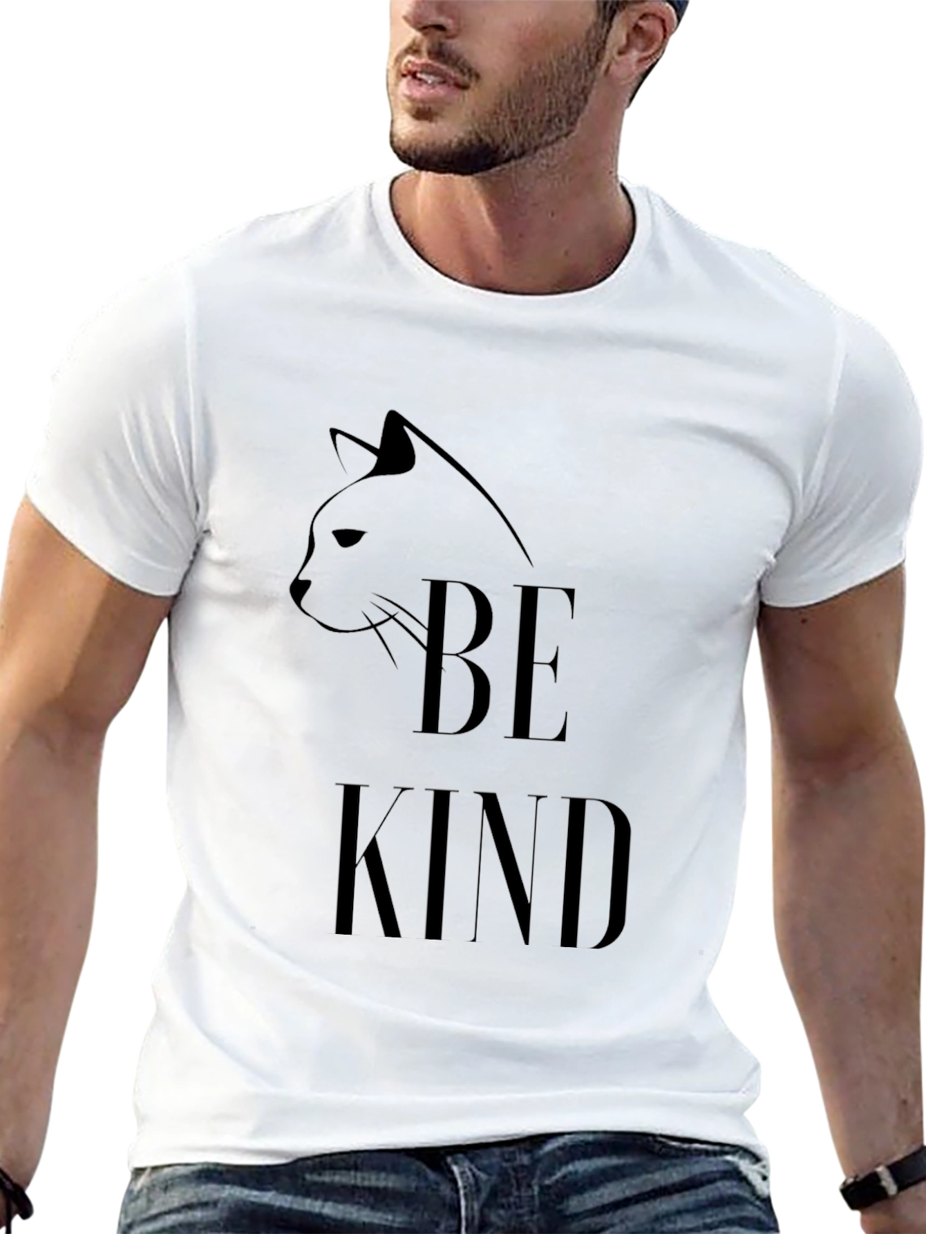 Be Kind Cat Graphic T-Shirt