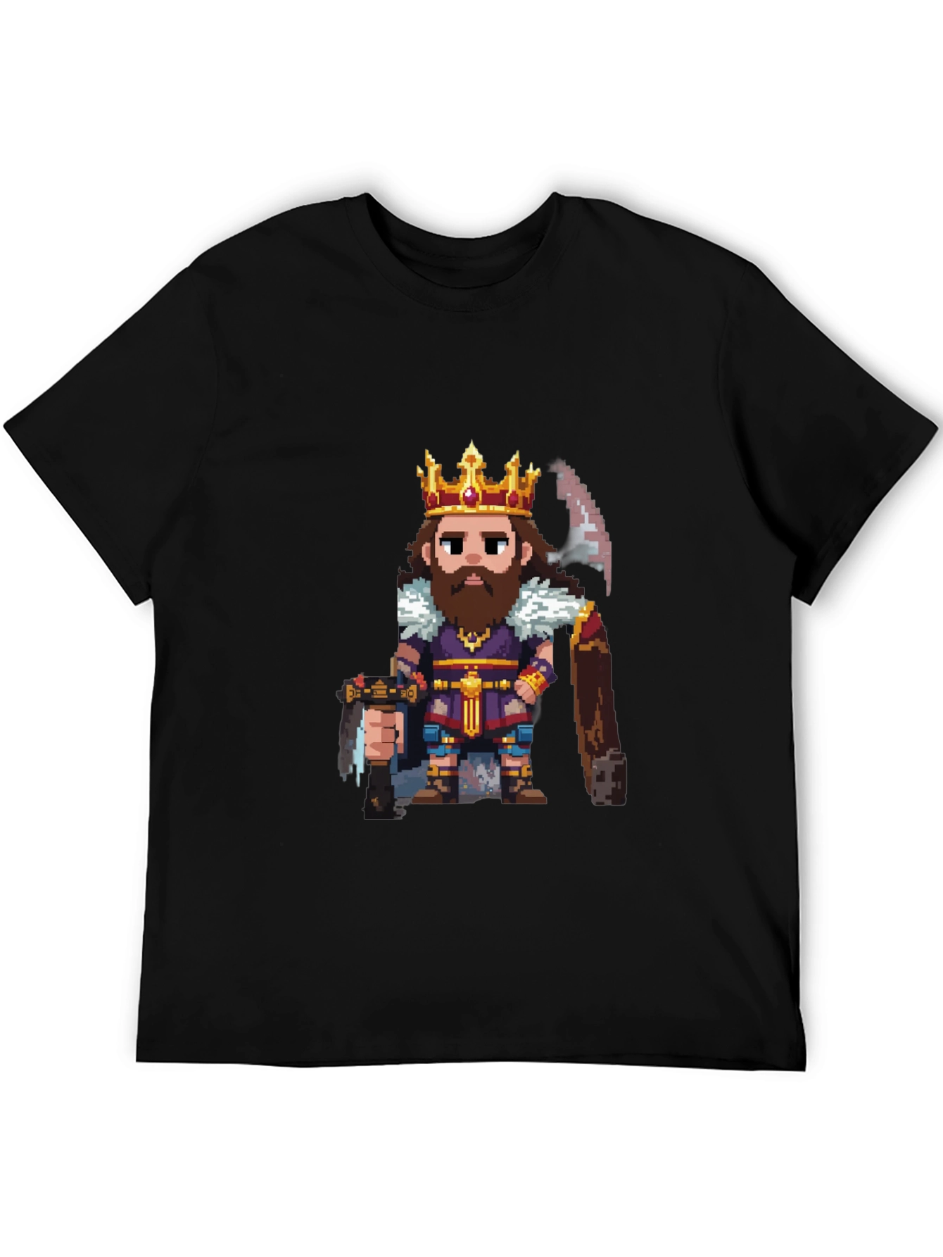 Pixel Art King Graphic T-Shirt
