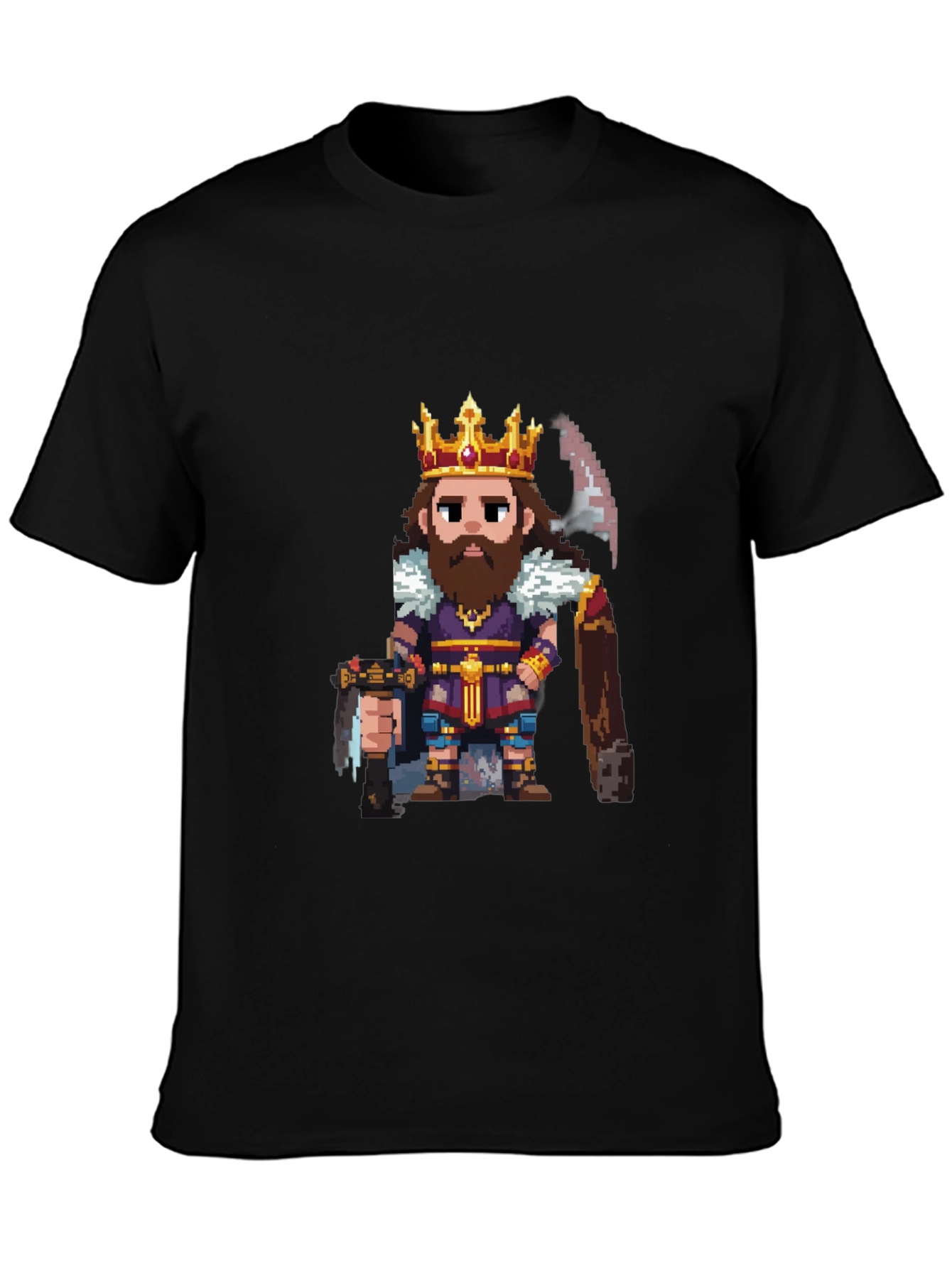 Pixel Art King Graphic T-Shirt