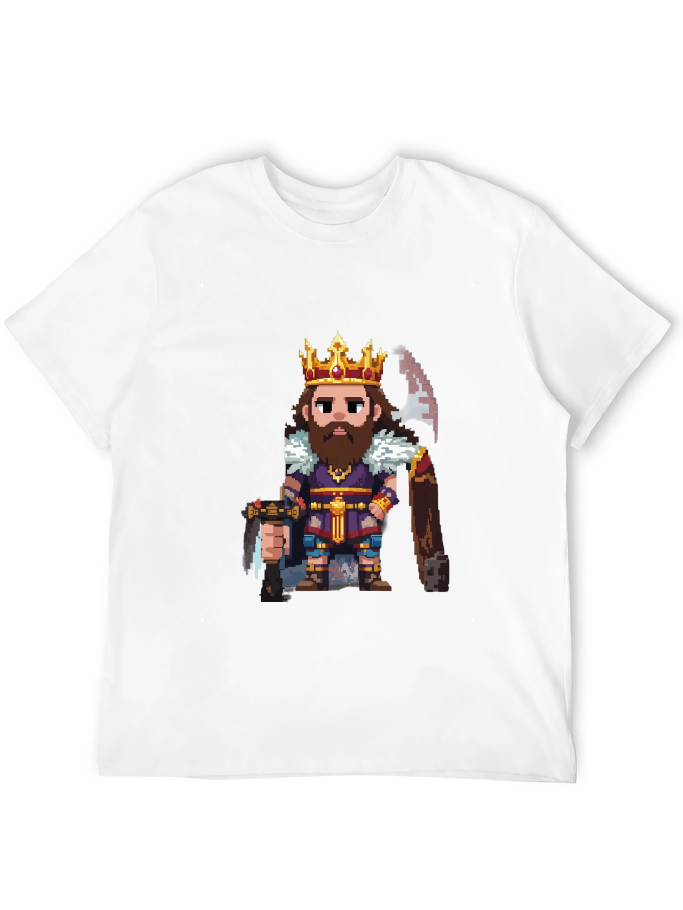 Pixel Art King Graphic T-Shirt