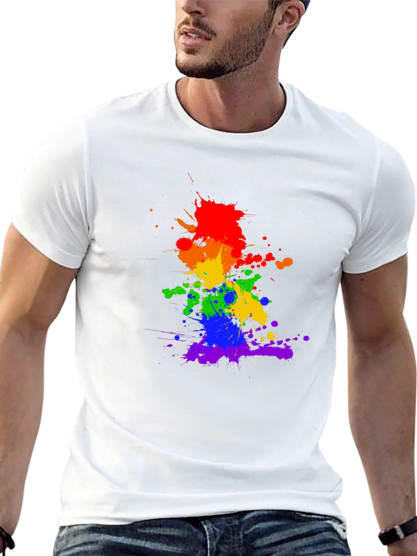 Rainbow Splatter Tee