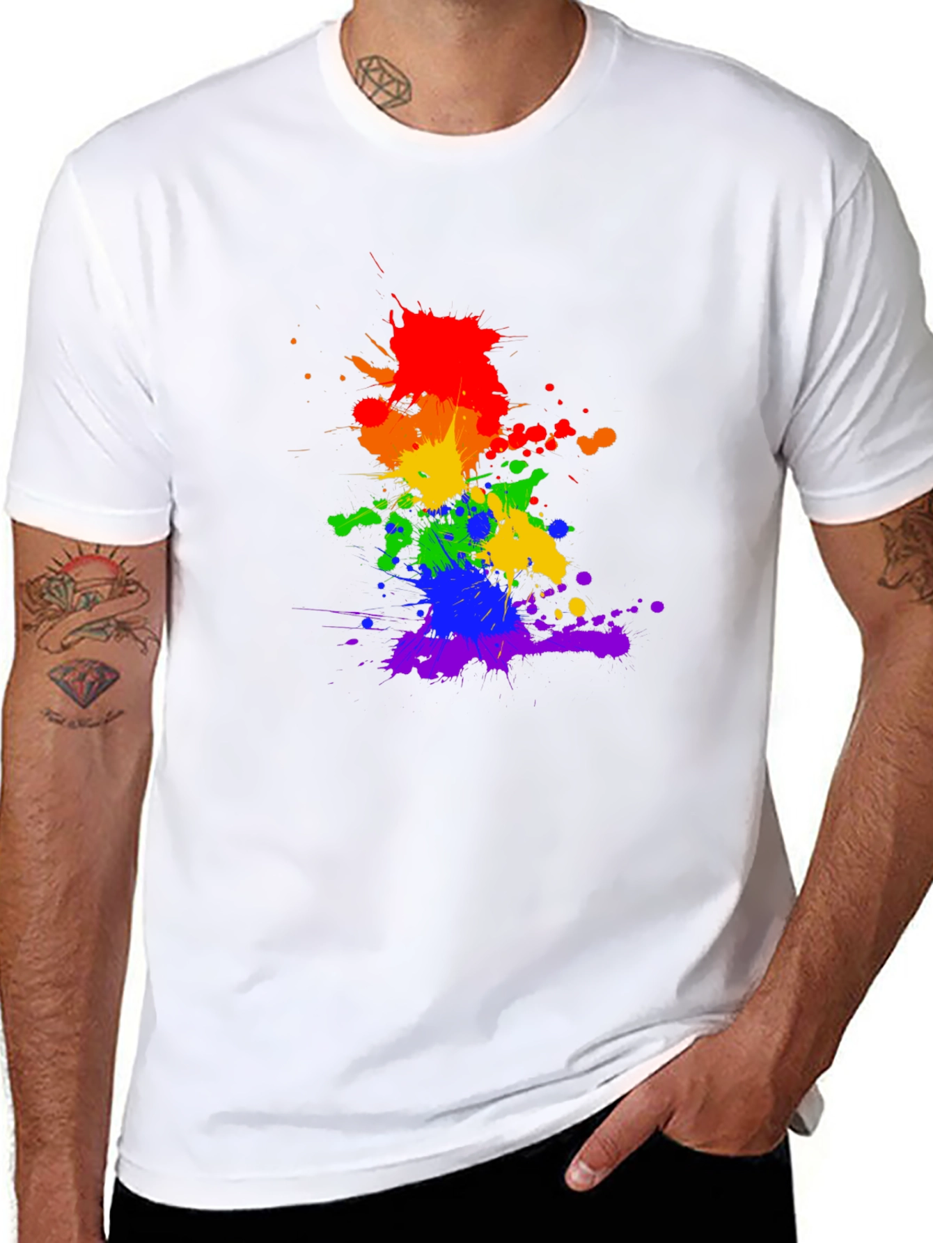 Rainbow Splatter Tee