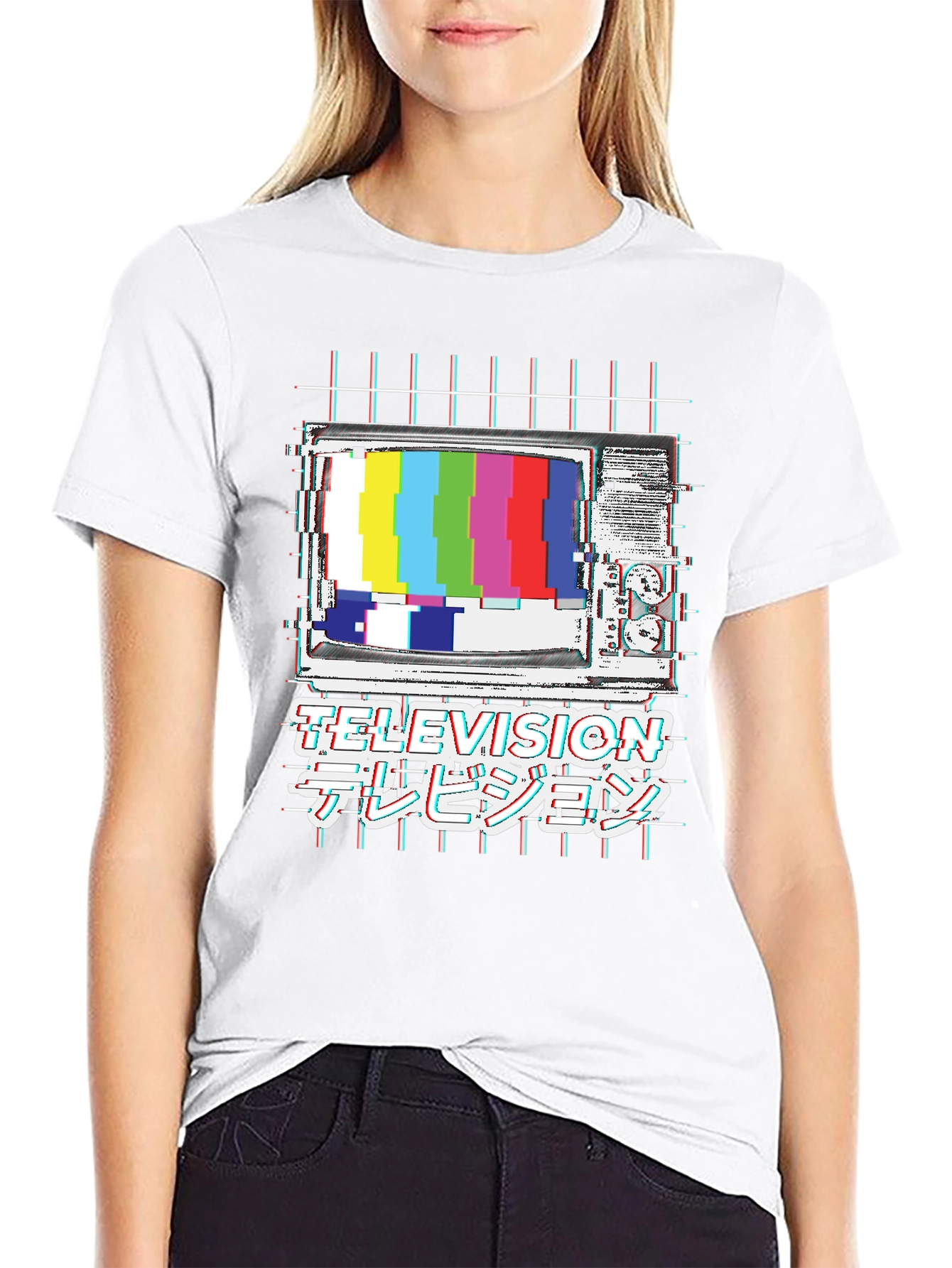 Retro TV Glitch T-Shirt - Television Style