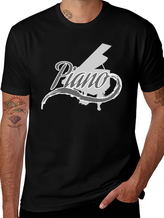Piano Graphic Tee - Cool Musician T-Shirt