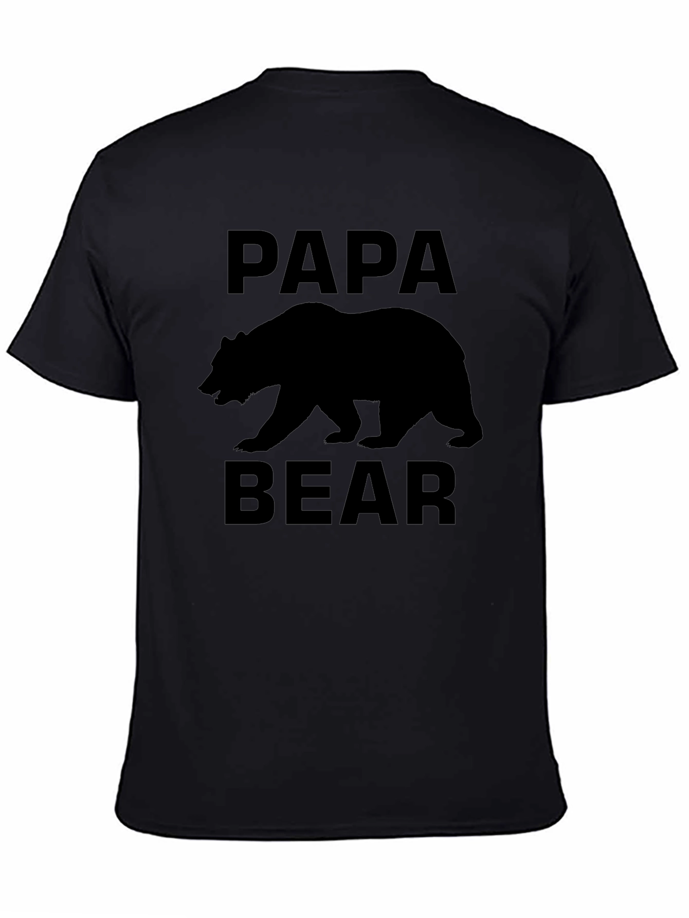 Papa Bear Black T-Shirt - Fathers Day Gift