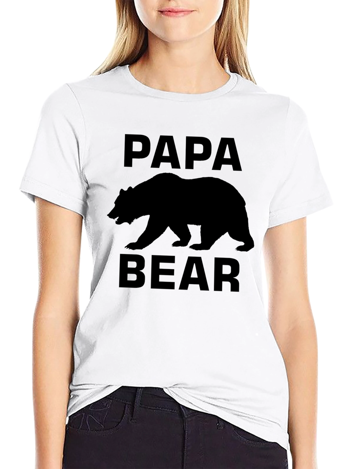 Papa Bear Black T-Shirt - Fathers Day Gift