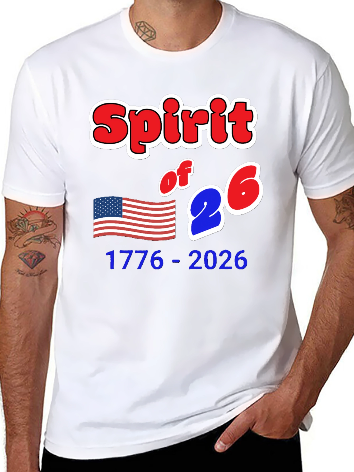 Spirit of 76 T-Shirt - Patriotic Design