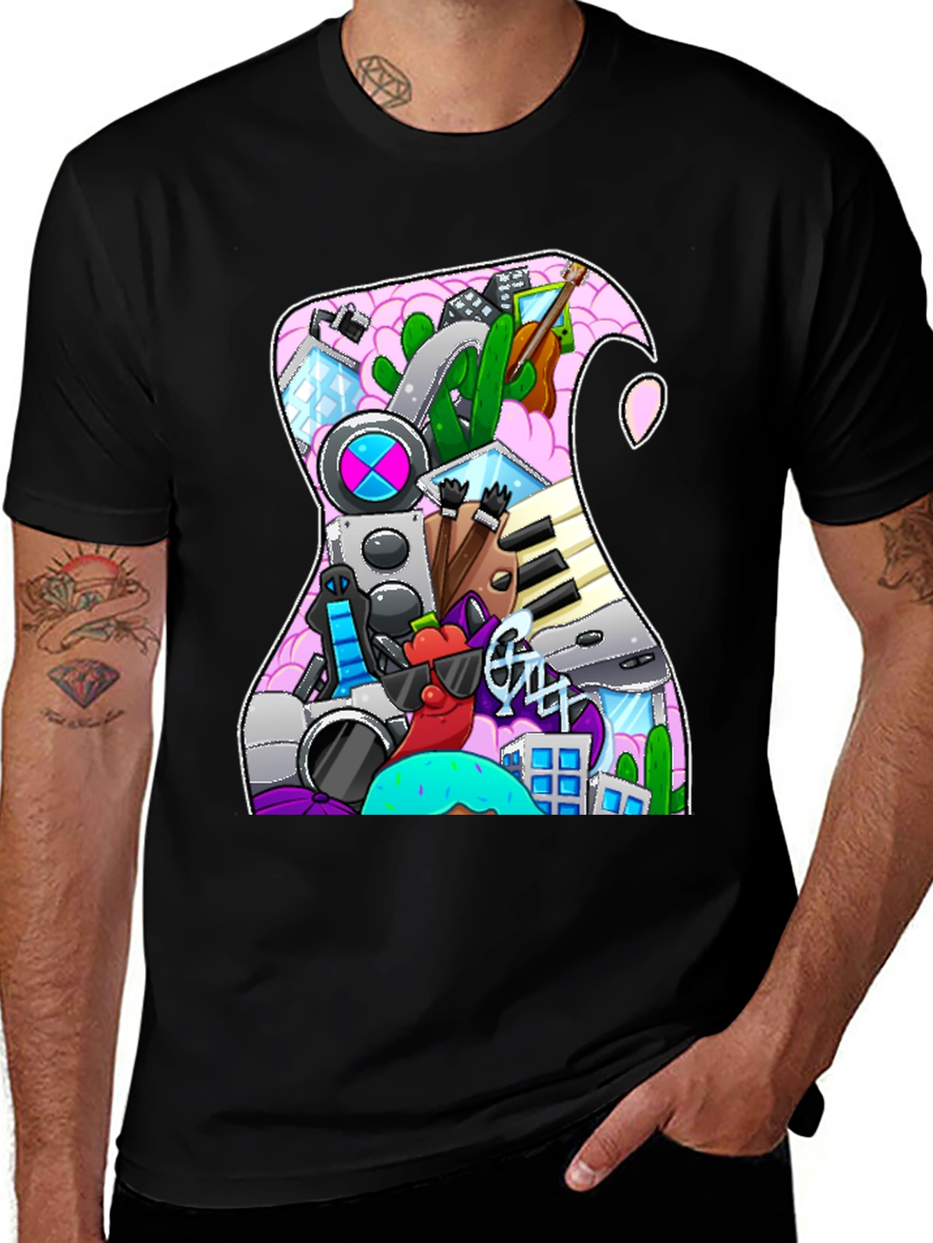 Doodle Guitar T-Shirt