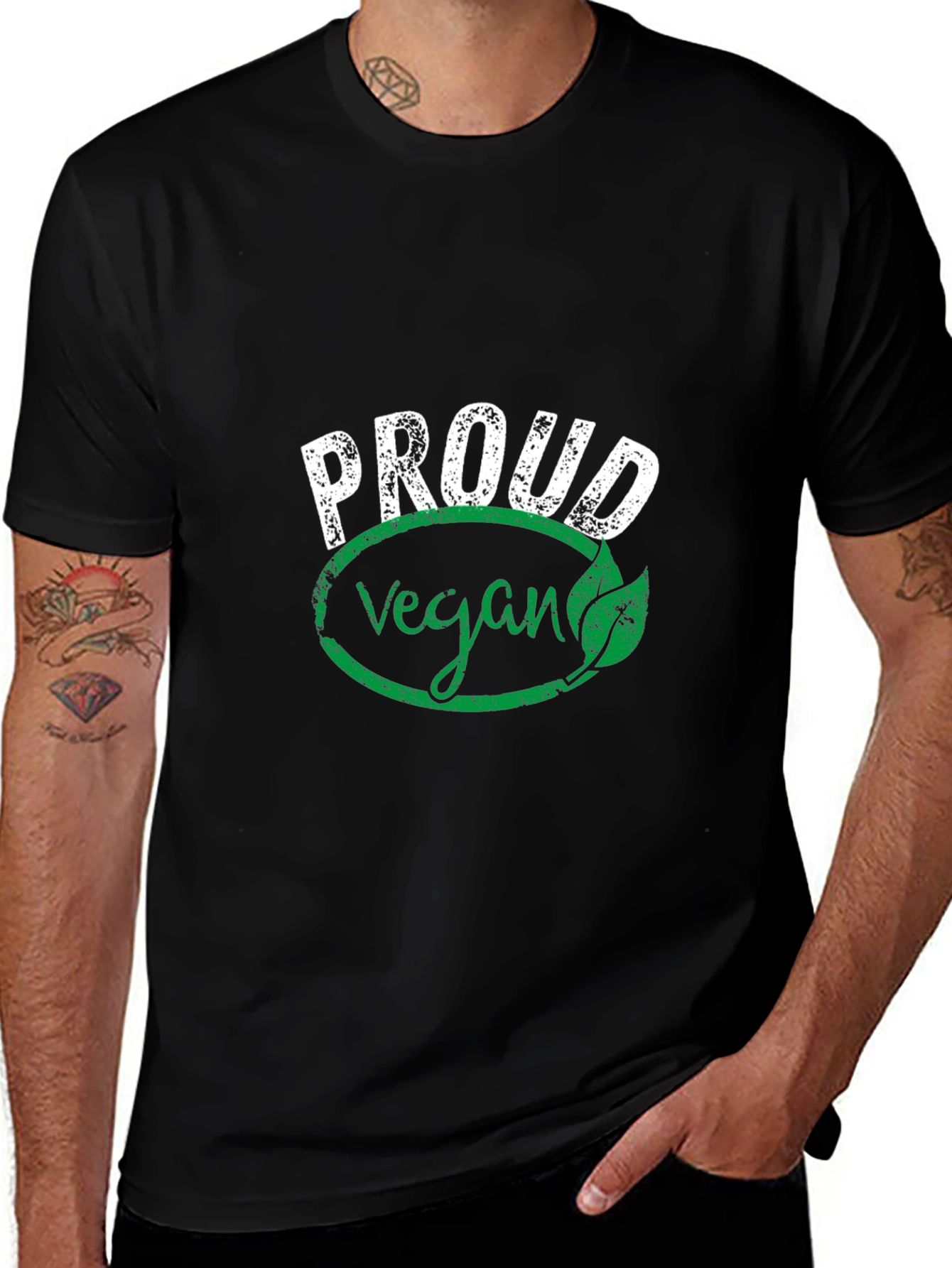 Proud Vegan Graphic Tee - Black Unisex Shirt