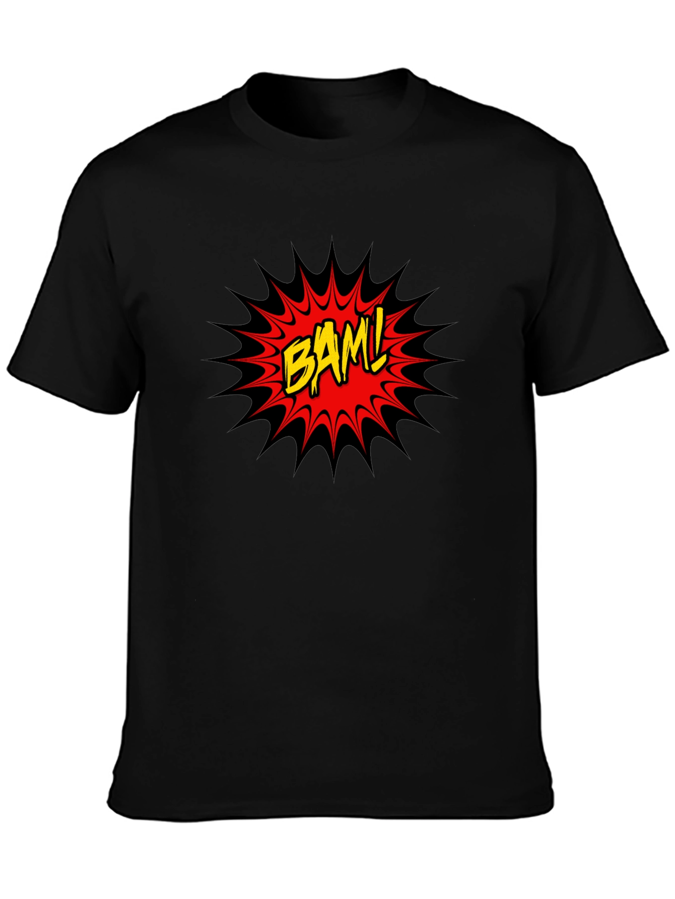 BAM! Comic Style Graphic Tee - Black